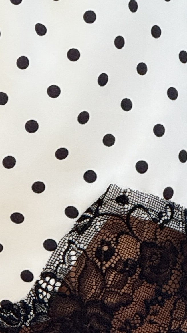 Makoa Lace Shorts - White/Black Polka - Billy J