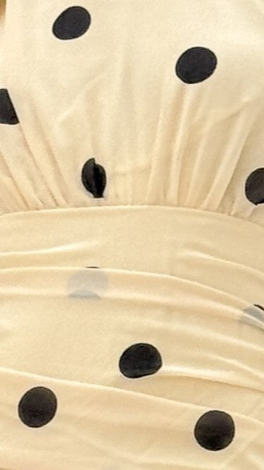 Cassandra Maxi Dress - Cream/Black Polka Dot - Billy J