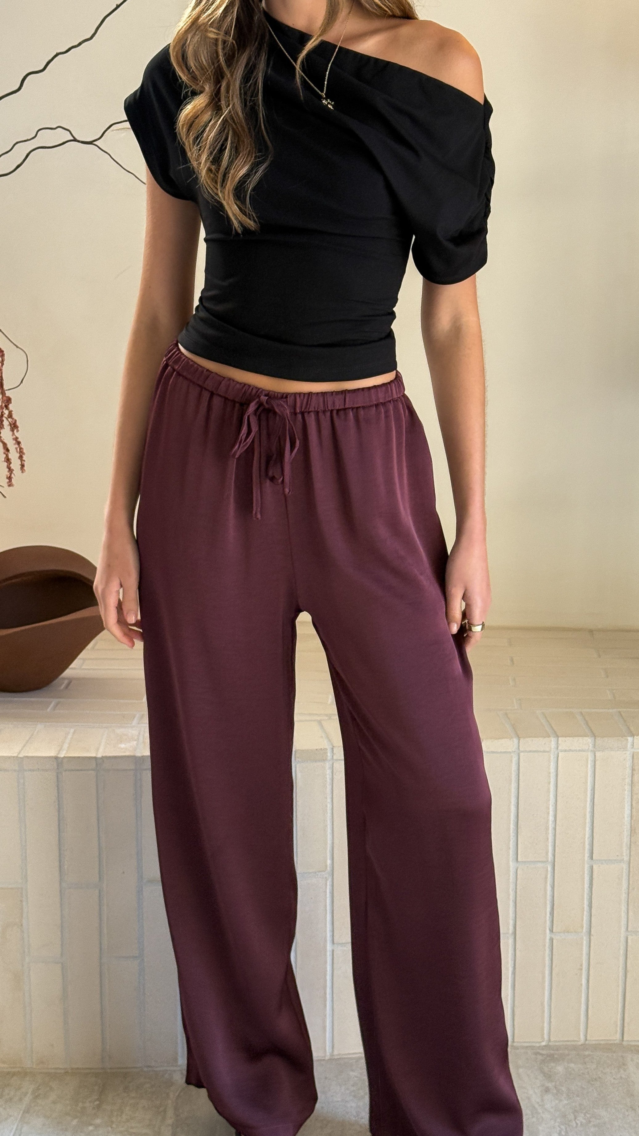 Tyler Pants - Wine - Billy J