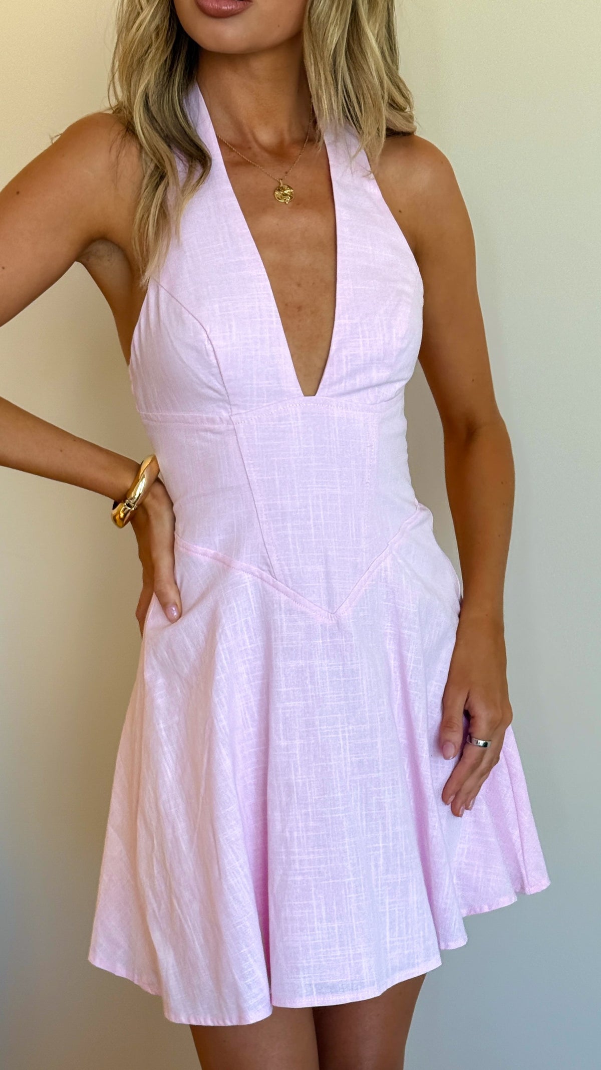 Skye Mini Dress - Pink - Billy J
