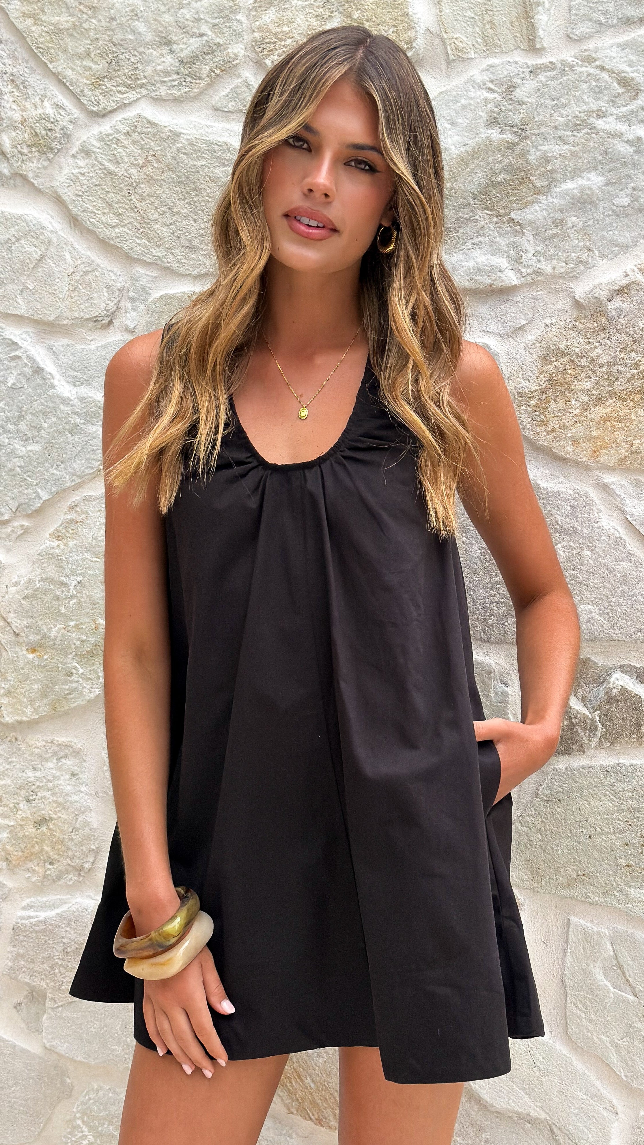 Vika Mini Dress - Black - Billy J