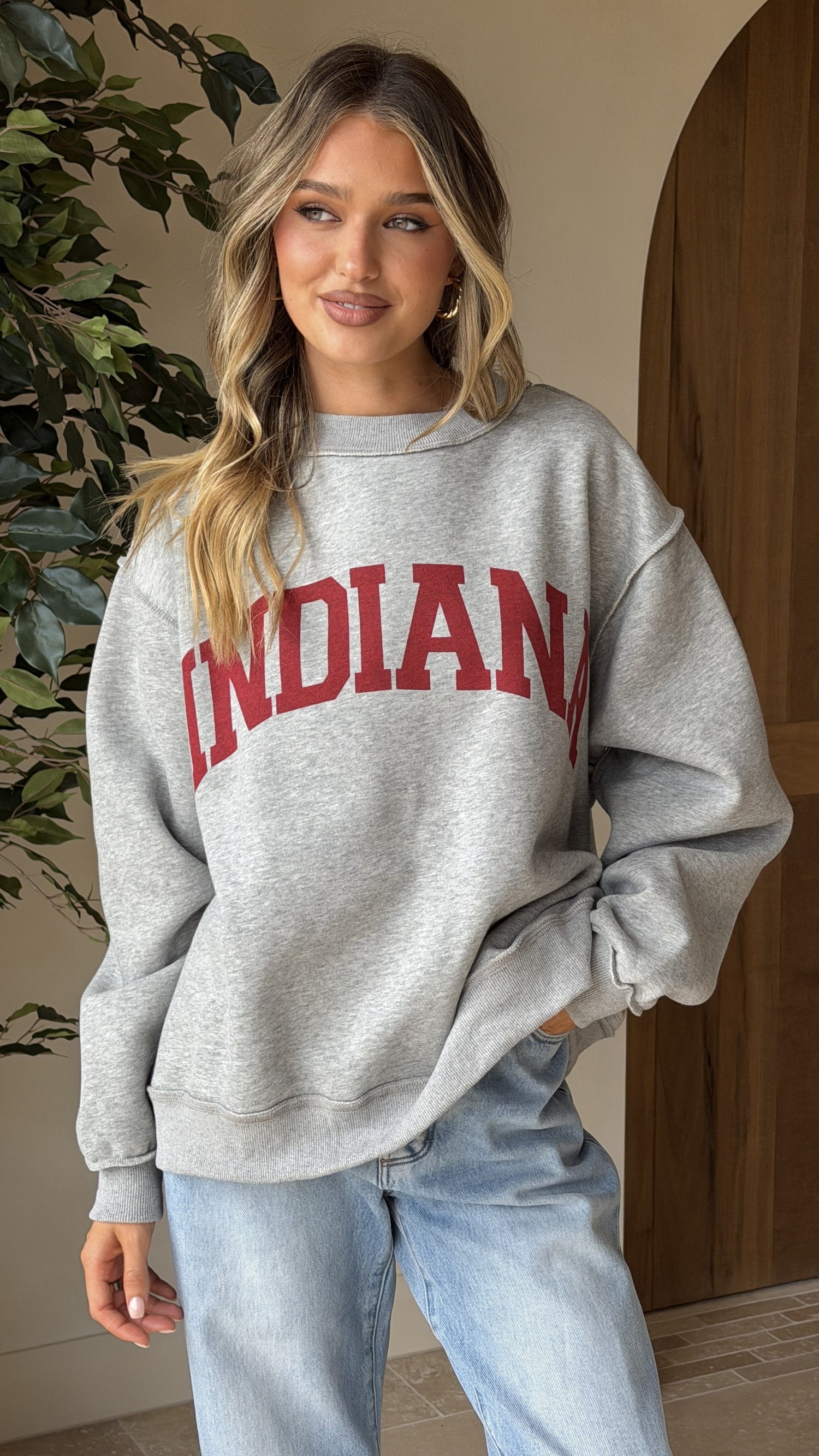 Indiana Crewneck Sweater - Grey - Billy J