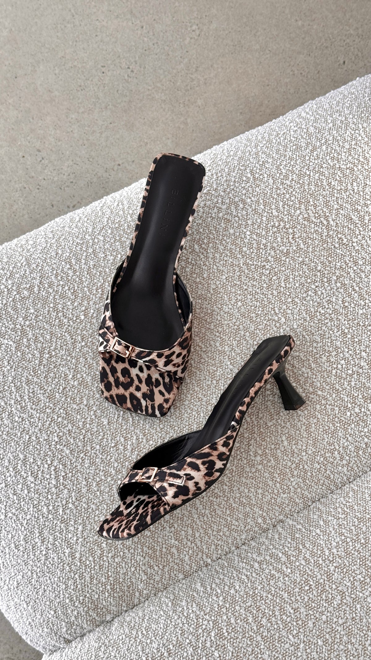 Tilden Heel - Leopard Satin - Billy J