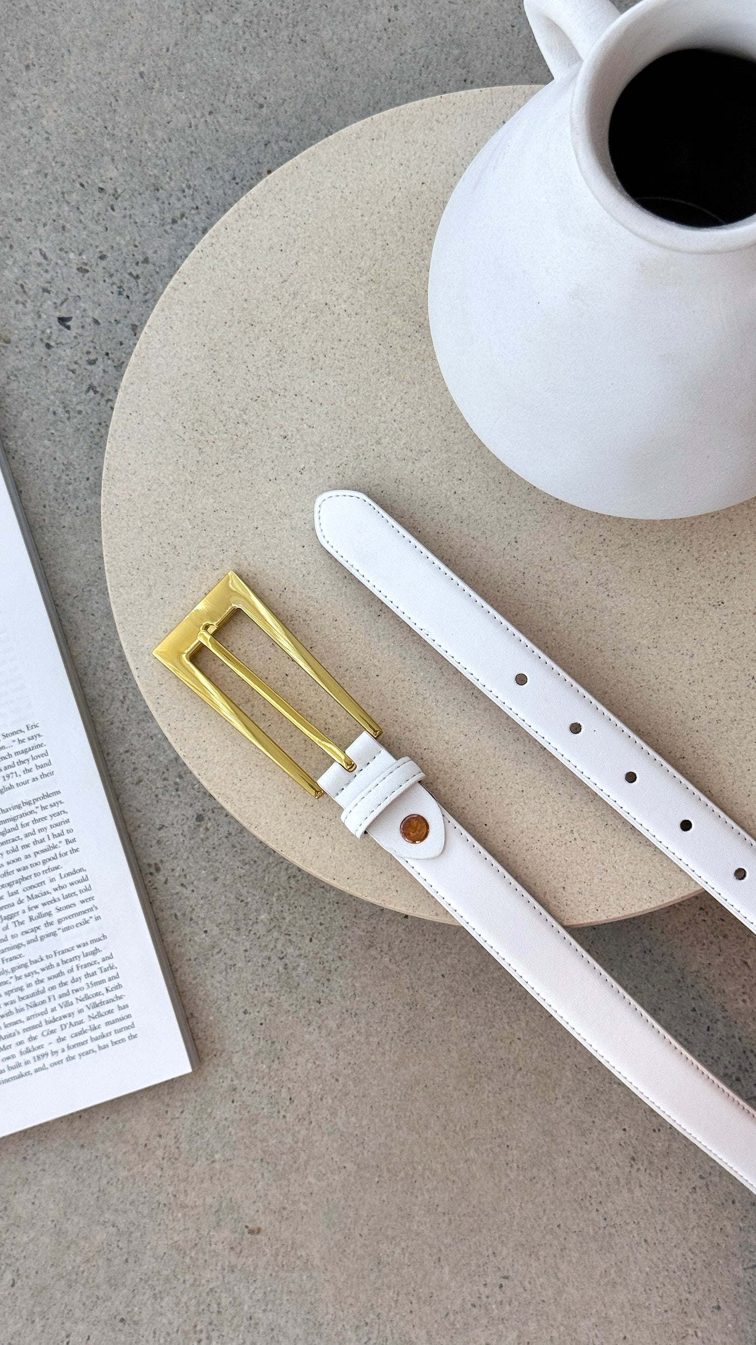 Stacey Belt - Chalk / Gold - Billy J