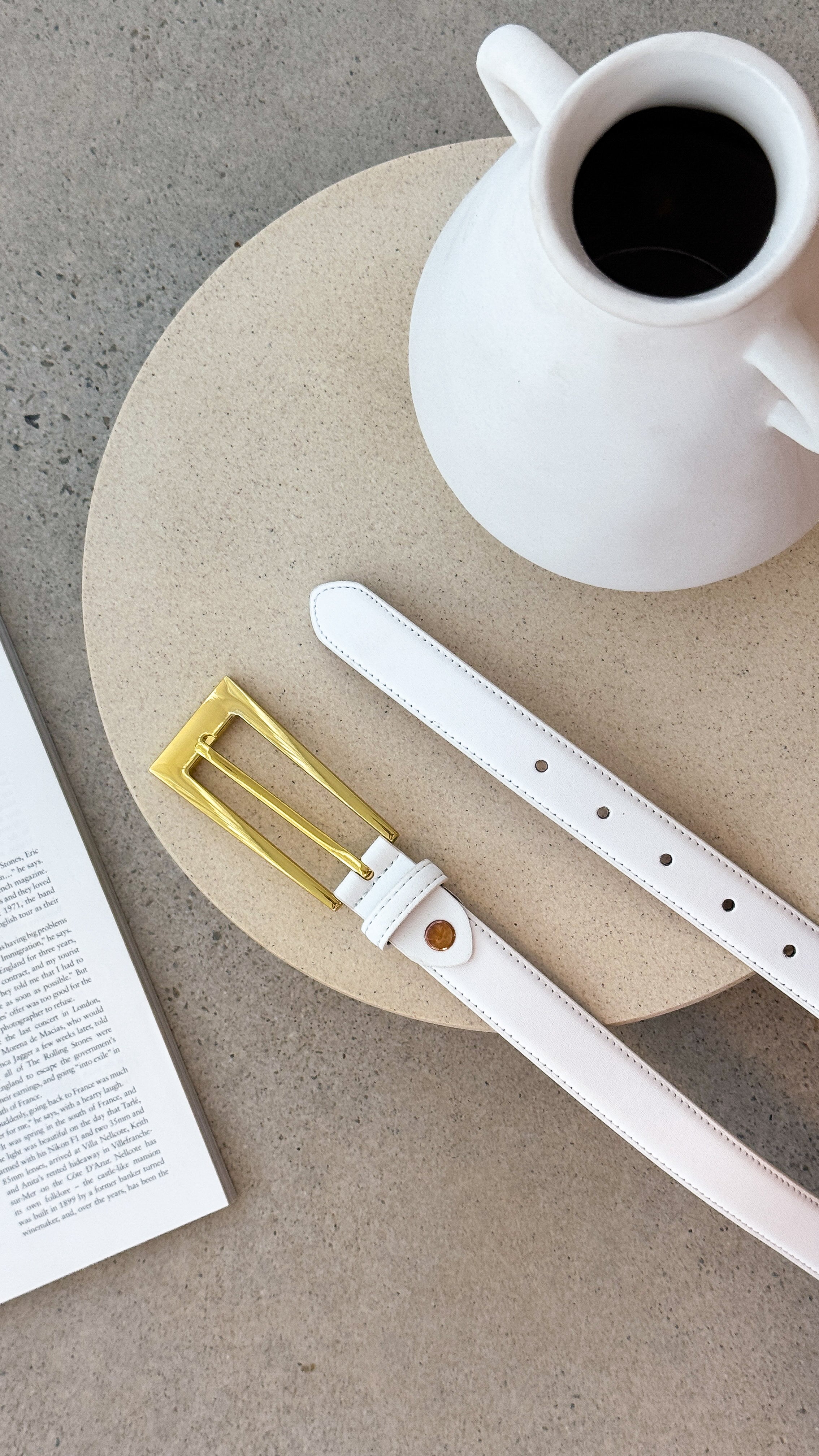Stacey Belt - Chalk / Gold - Billy J
