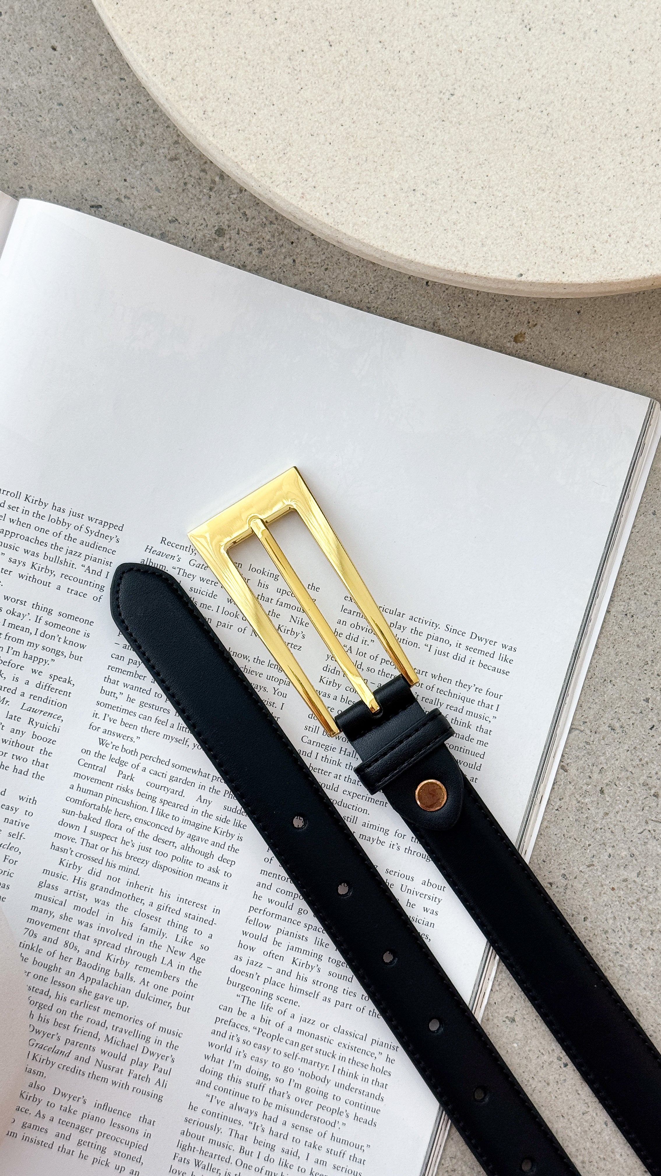 Stacey Belt - Black / Gold - Billy J