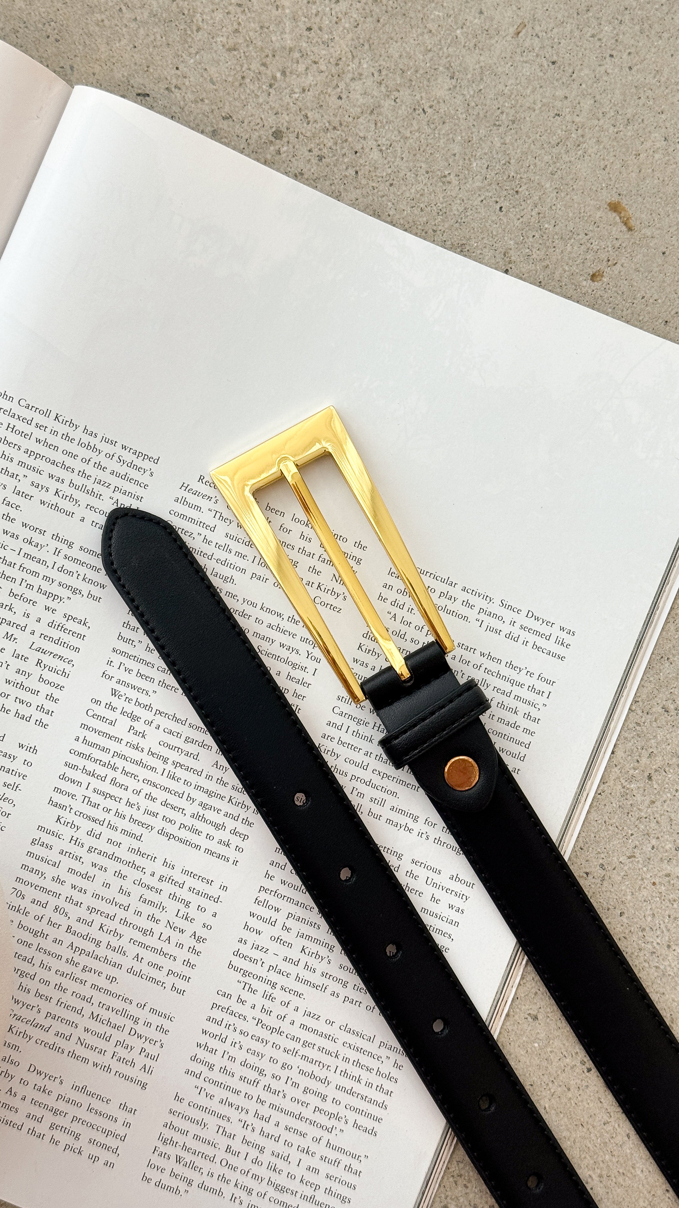 Stacey Belt - Black / Gold - Billy J