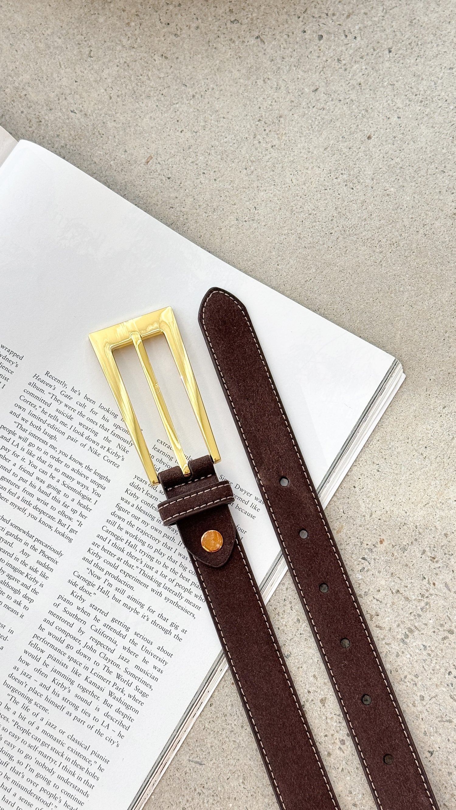 Stacey Belt - Chocolate / Gold - Billy J