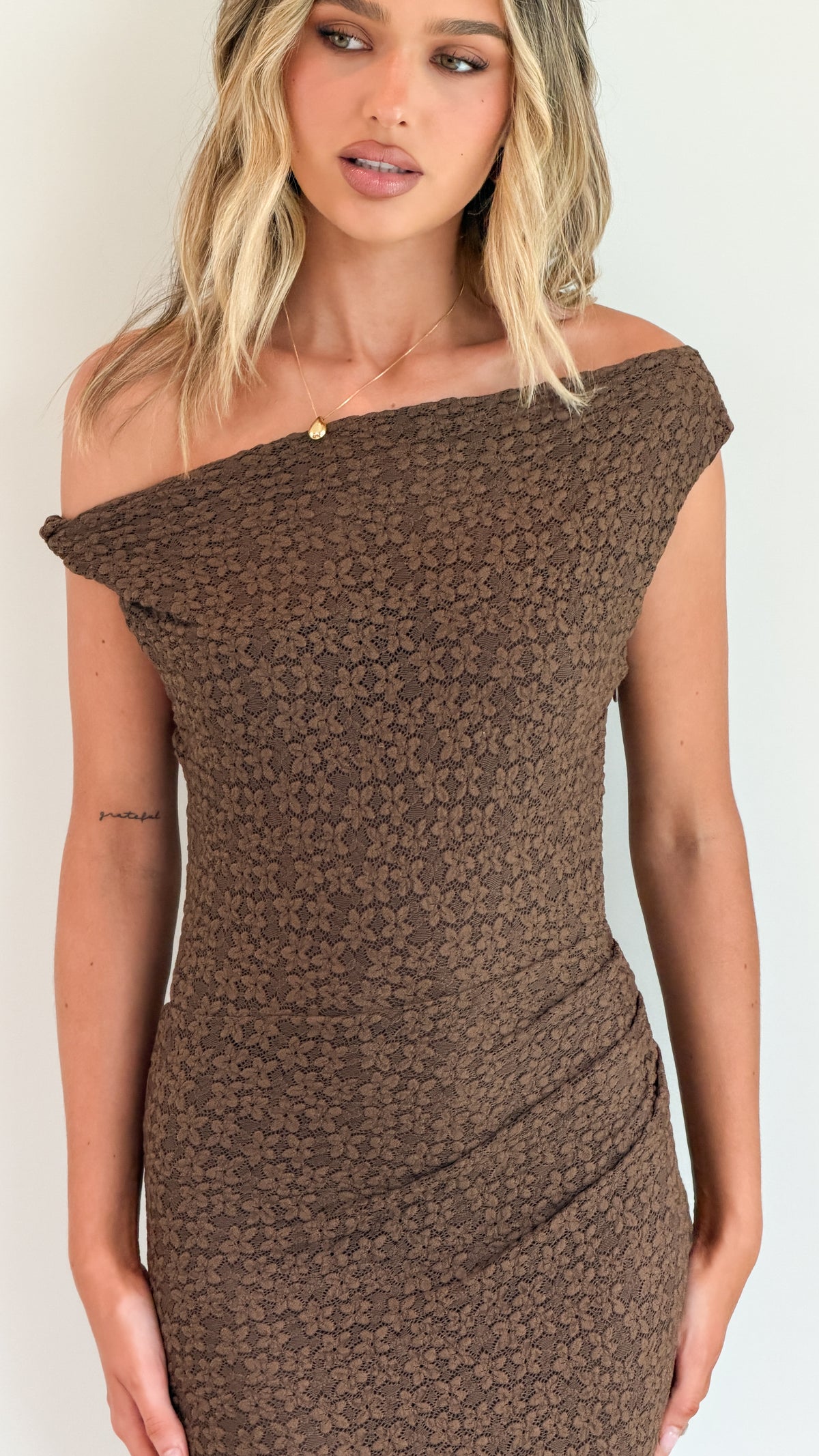 Gigi Maxi Dress Knitted - Chocolate - Billy J