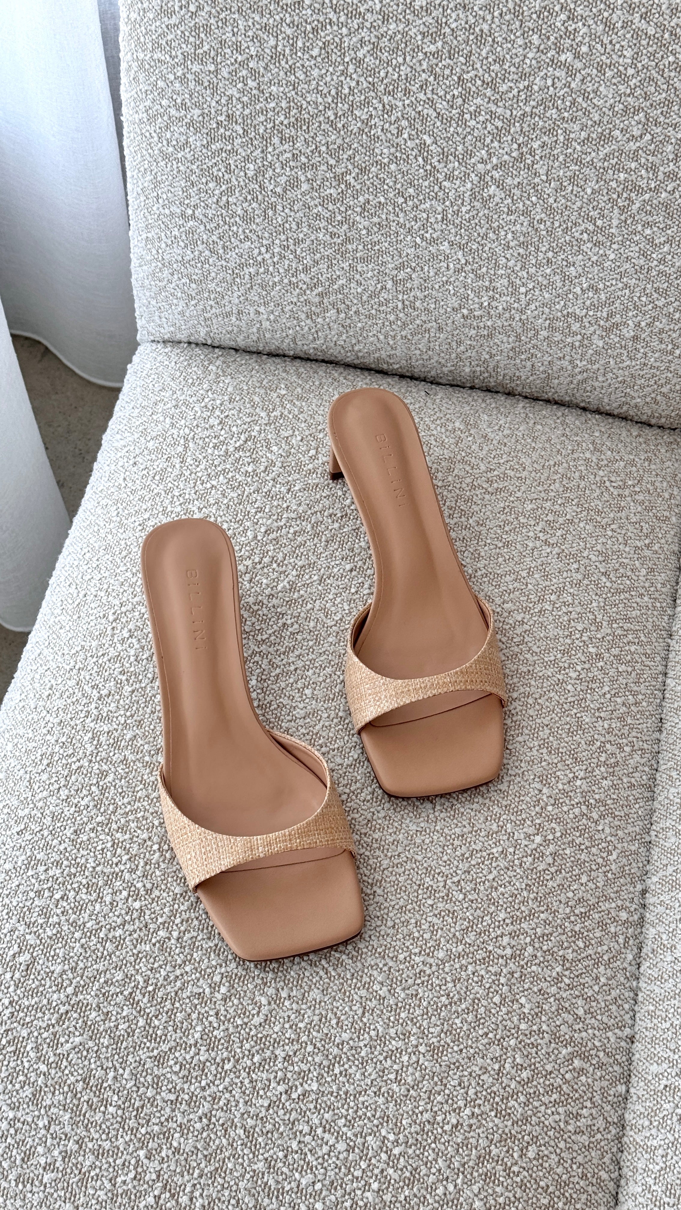 Yadira Heel - Natural Raffia - Billy J