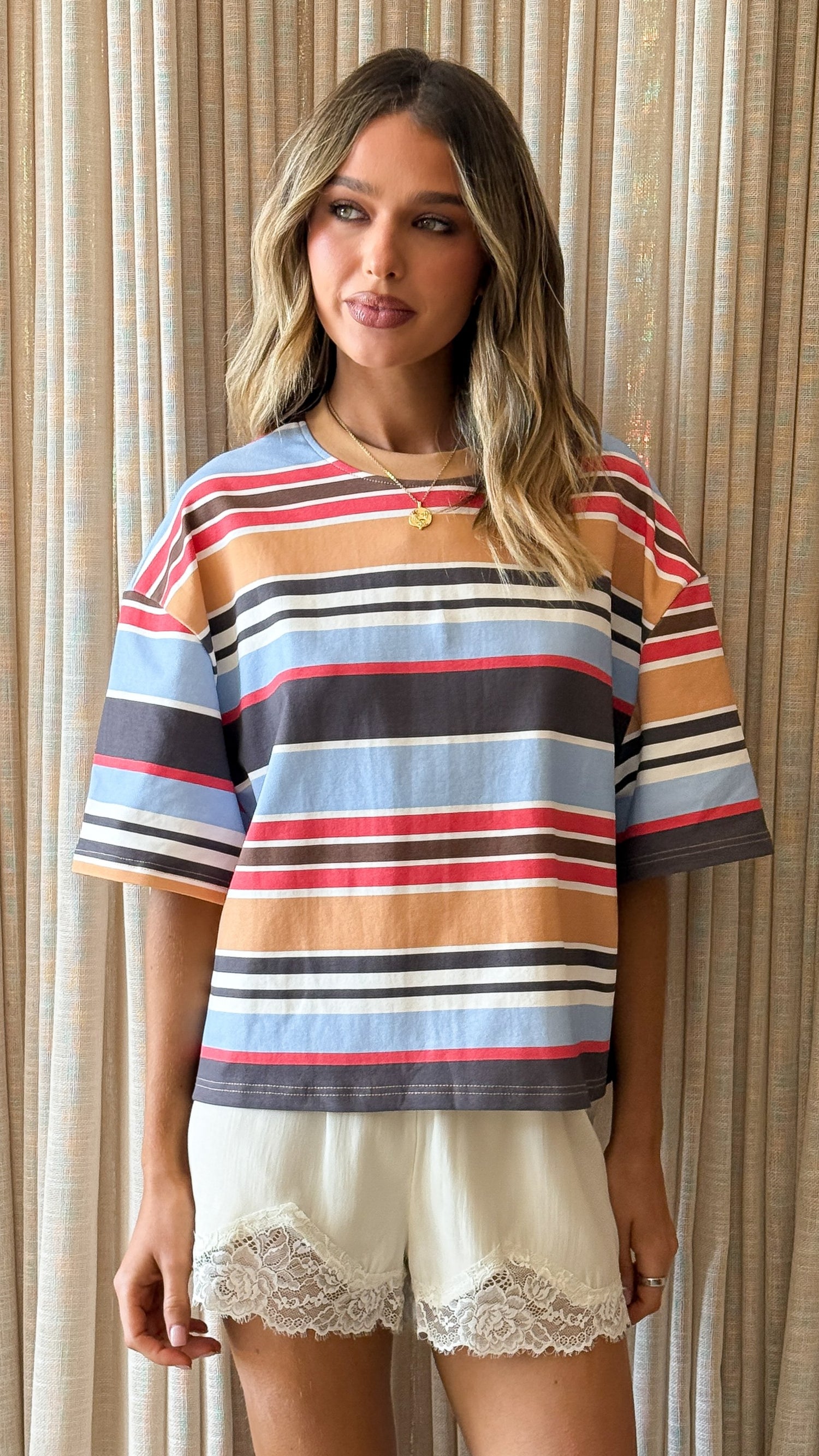 Paige Tee - Multi Stripe - Billy J