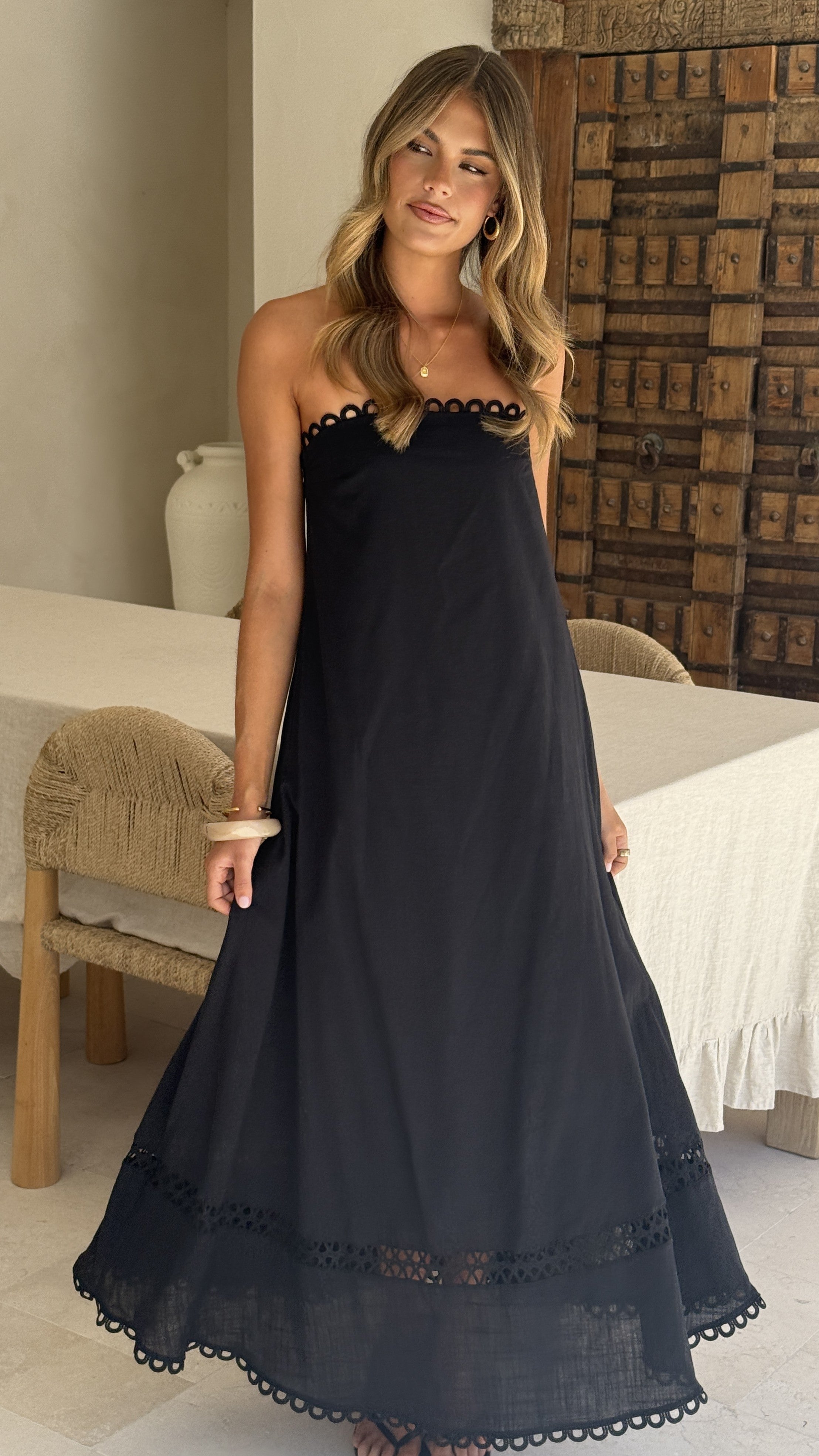 Sandra Maxi Dress - Black - Billy J