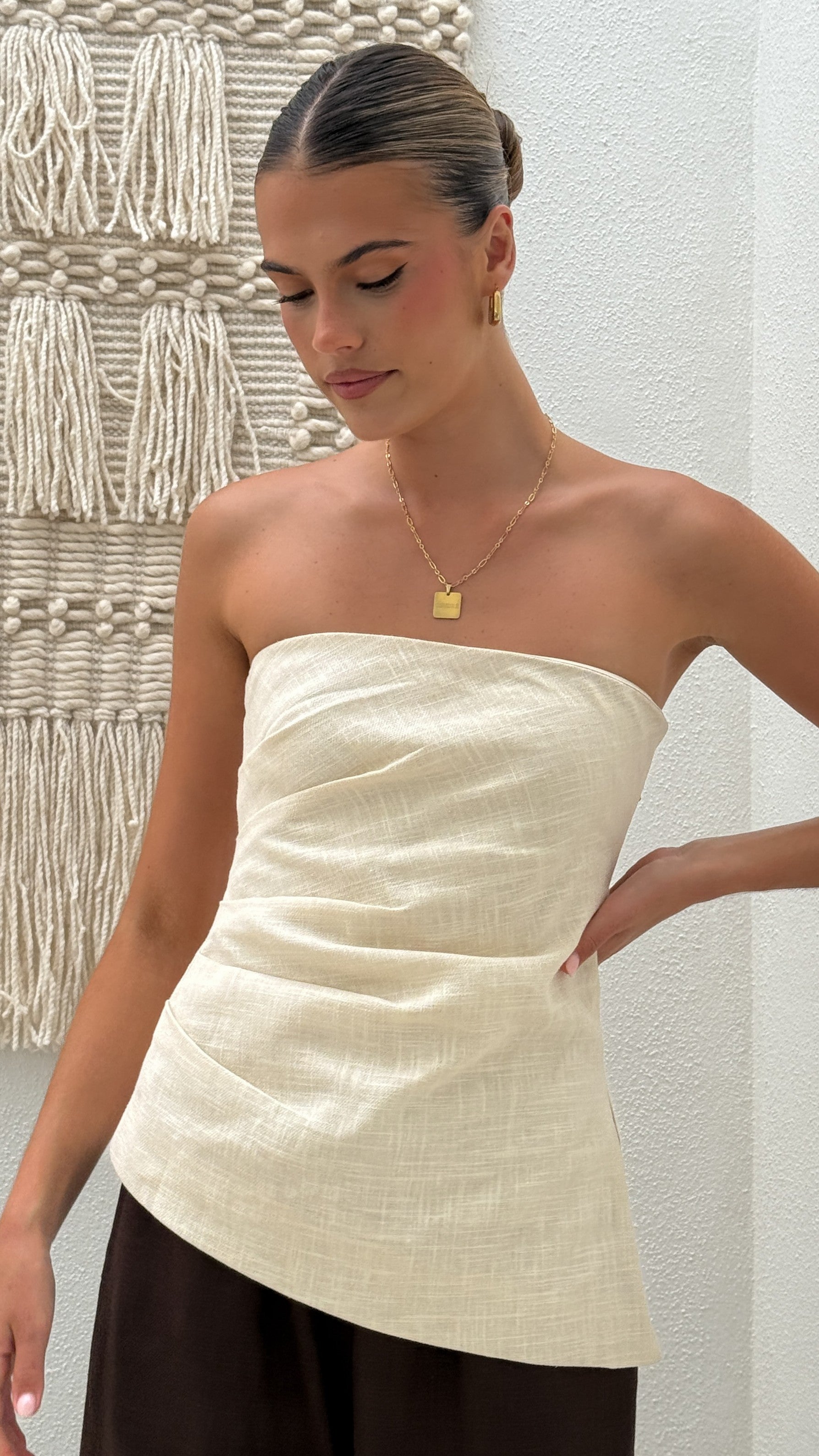 Dana Strapless Top - Cream - Billy J