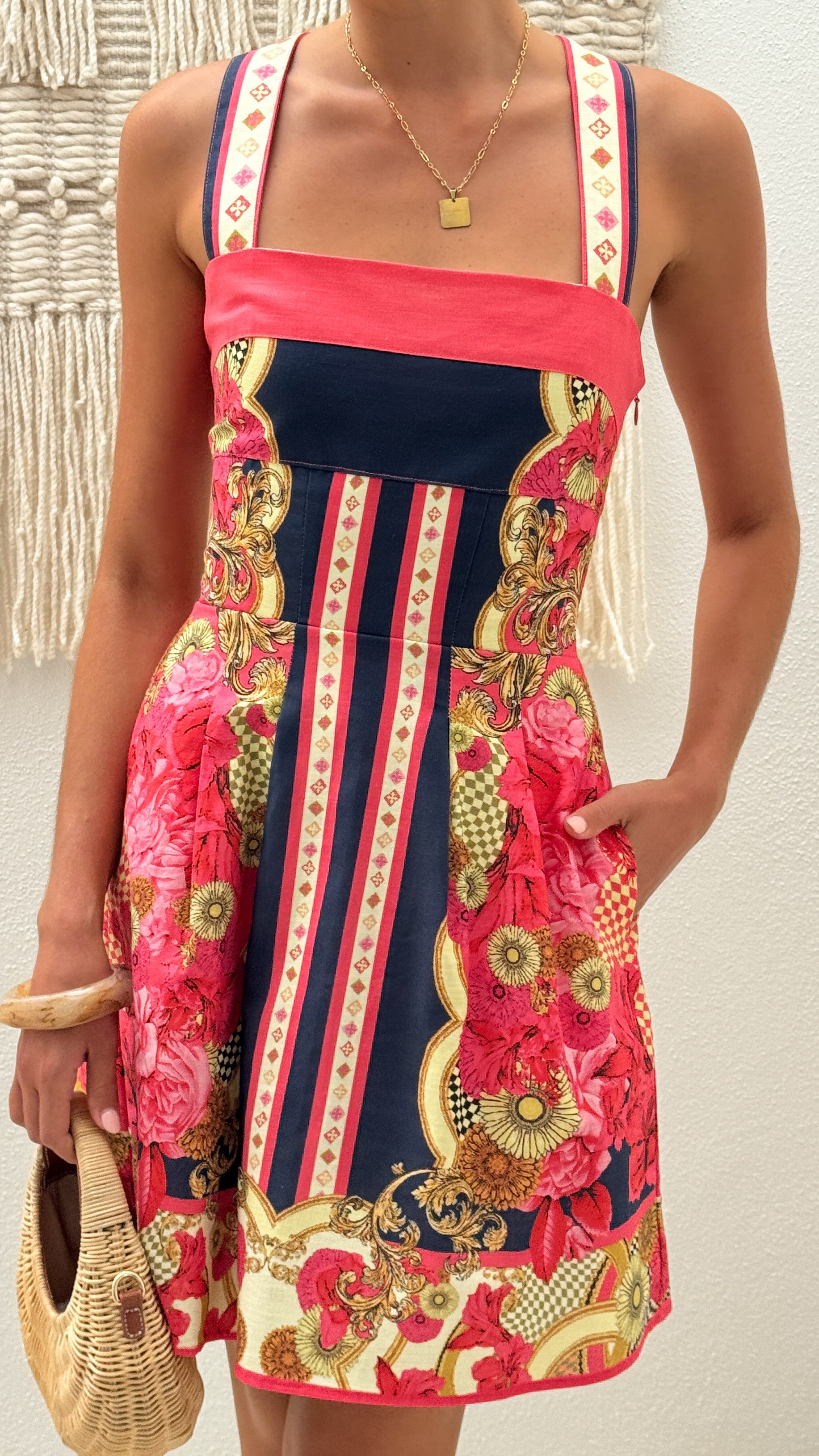 Milana Mini Dress - Navy/Pink - Billy J