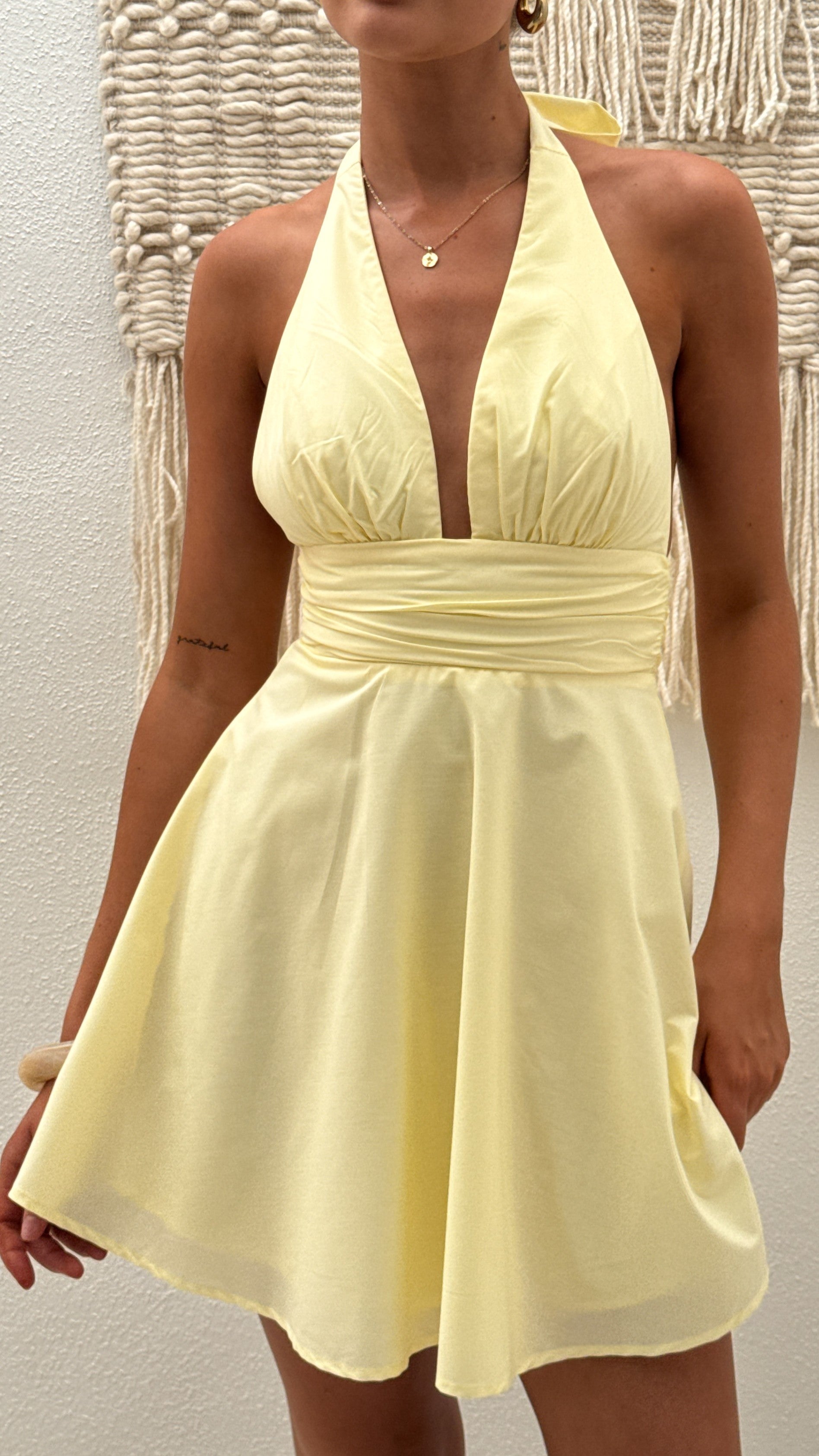 Anara Mini Dress - Yellow - Billy J