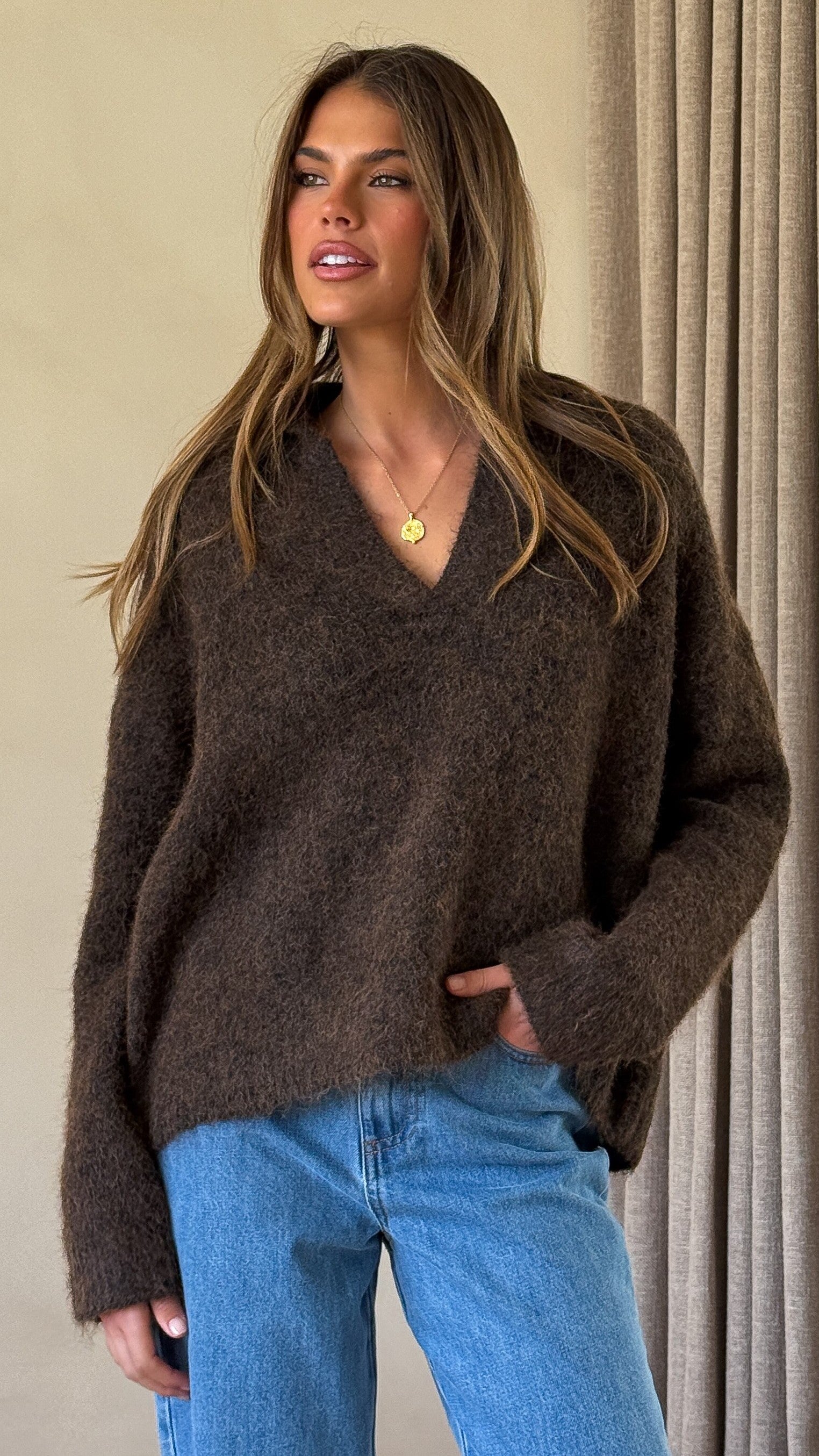 Kouvr Knit Sweater - Brown - Billy J