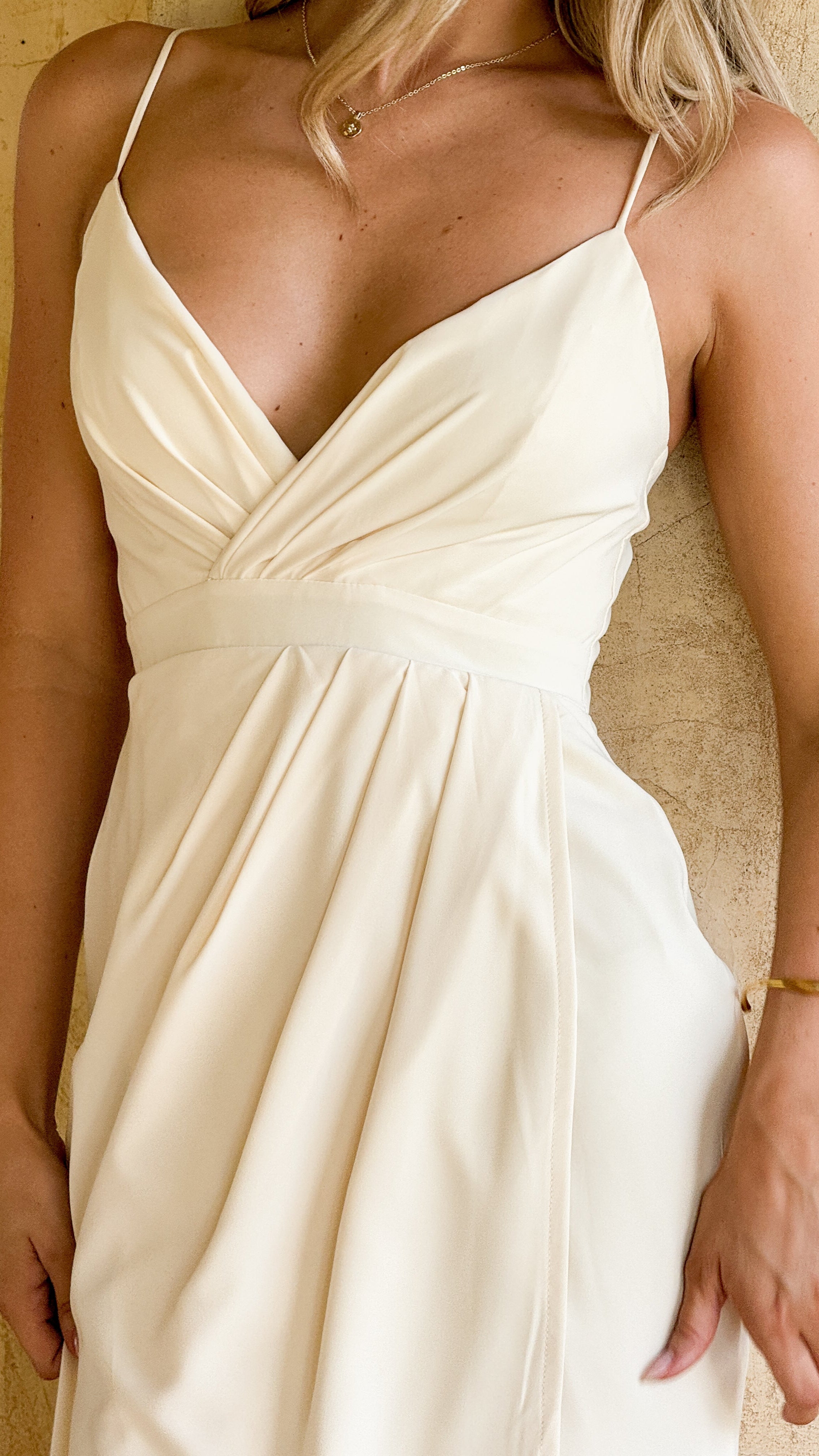 Charlotte Draped Maxi Dress - Yellow - Billy J
