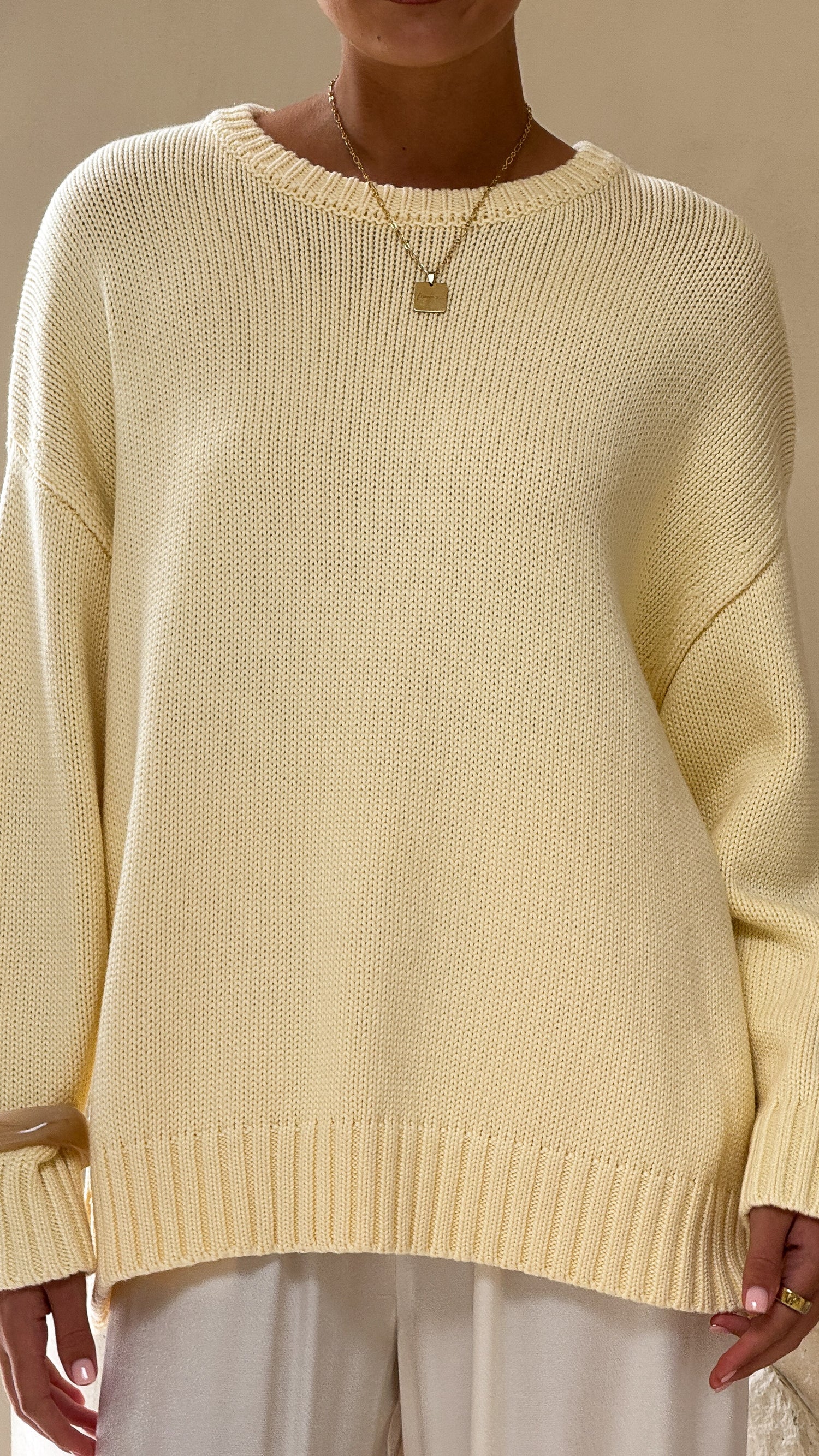 Dara Knitted Sweater - Butter Yellow - Billy J