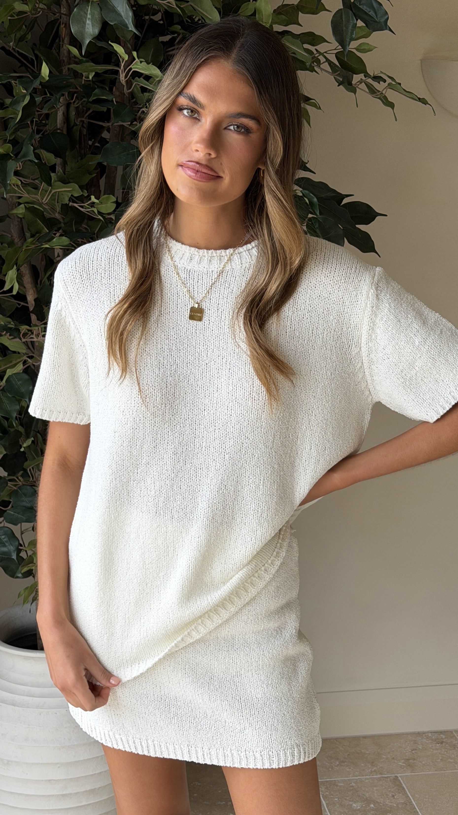 Casey Mini Skirt - Off White - Billy J