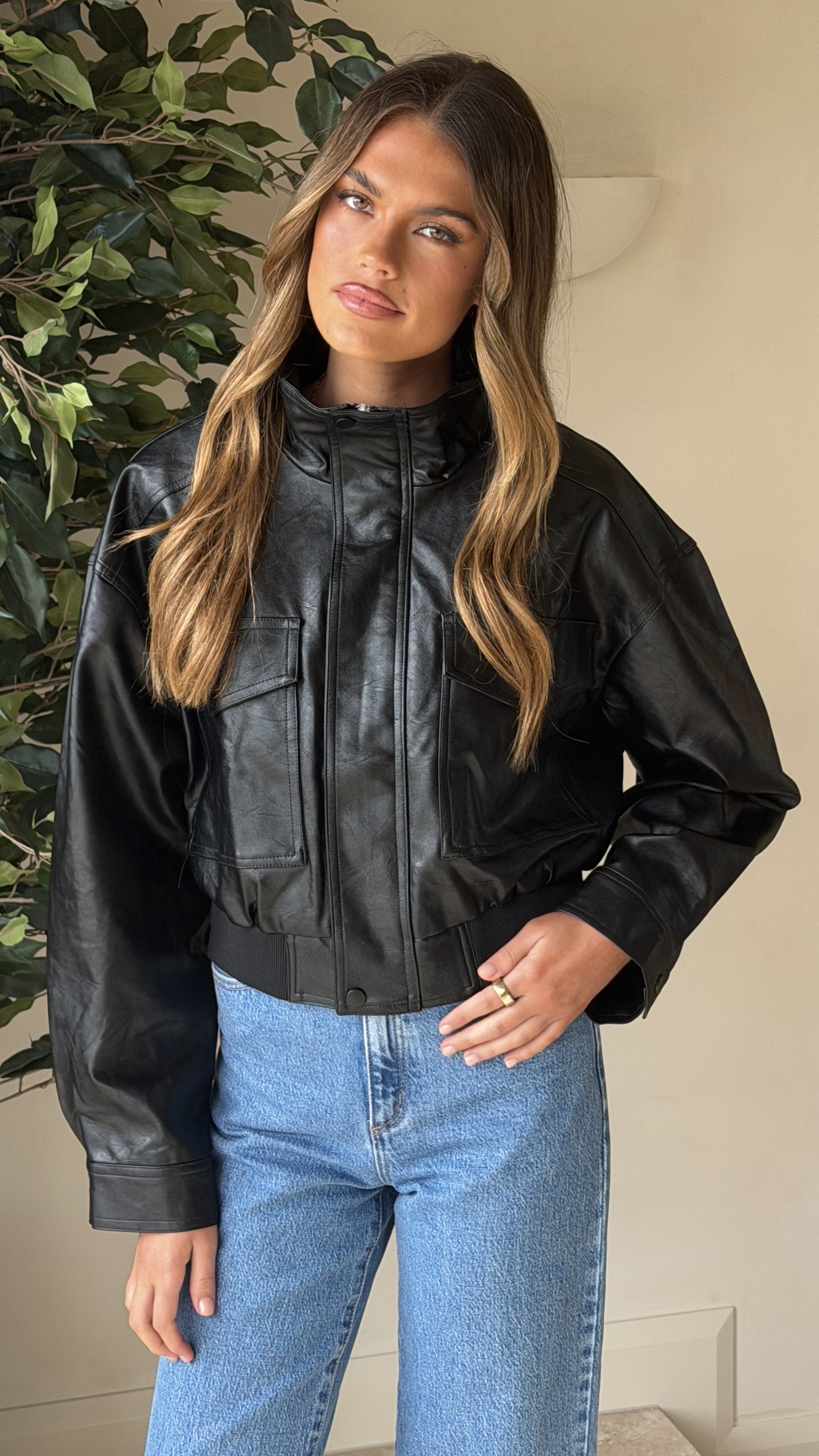 Hugo Funnel Neck Jacket - Black - Billy J