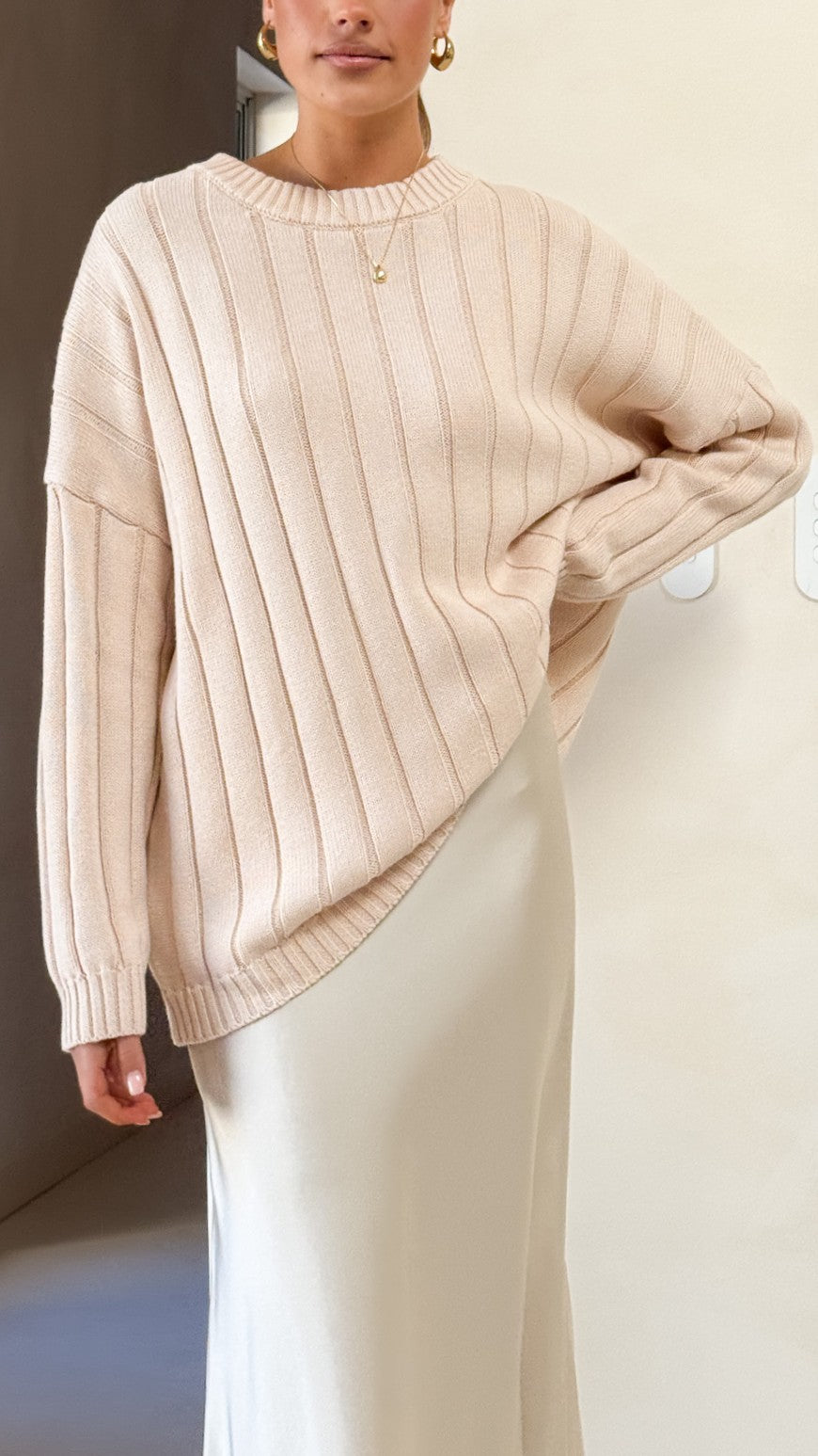 Naiva Oversized Knit - Cream - Billy J