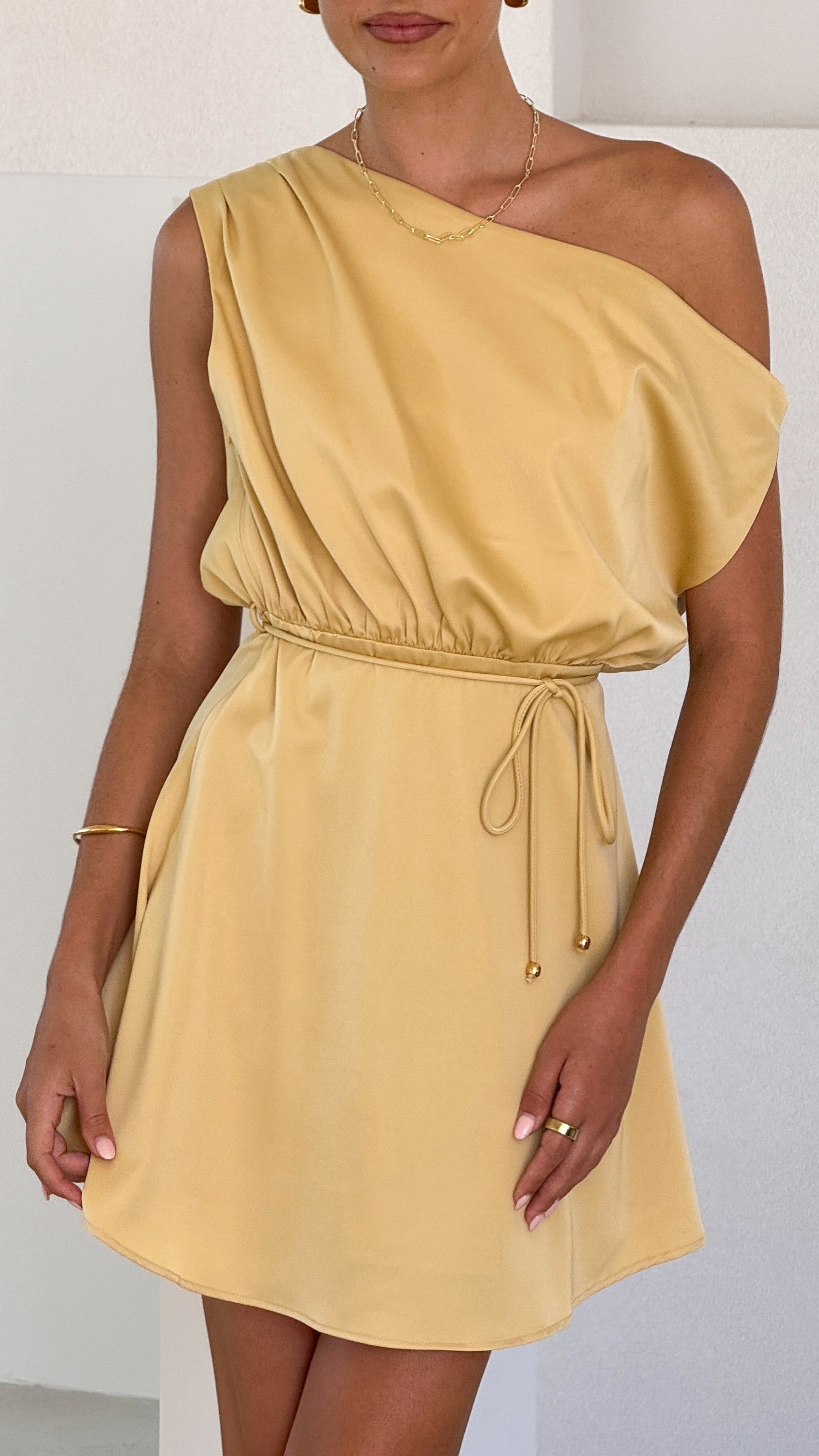 Prudence Mini Dress - Yellow - Billy J