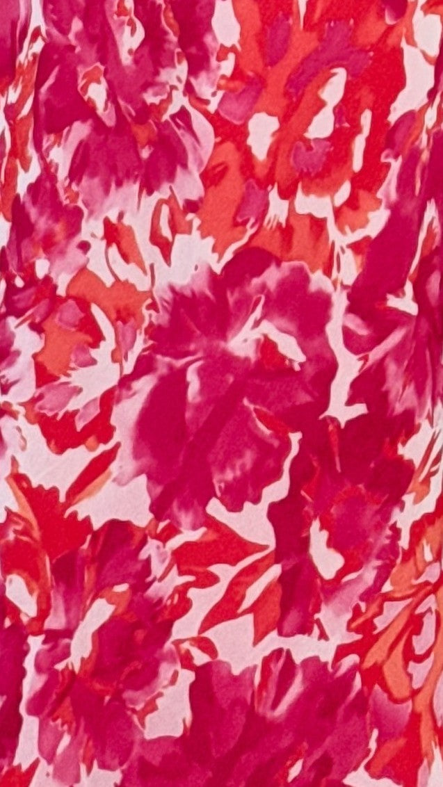 Margo Midi Dress - Pink/Red Floral - Billy J