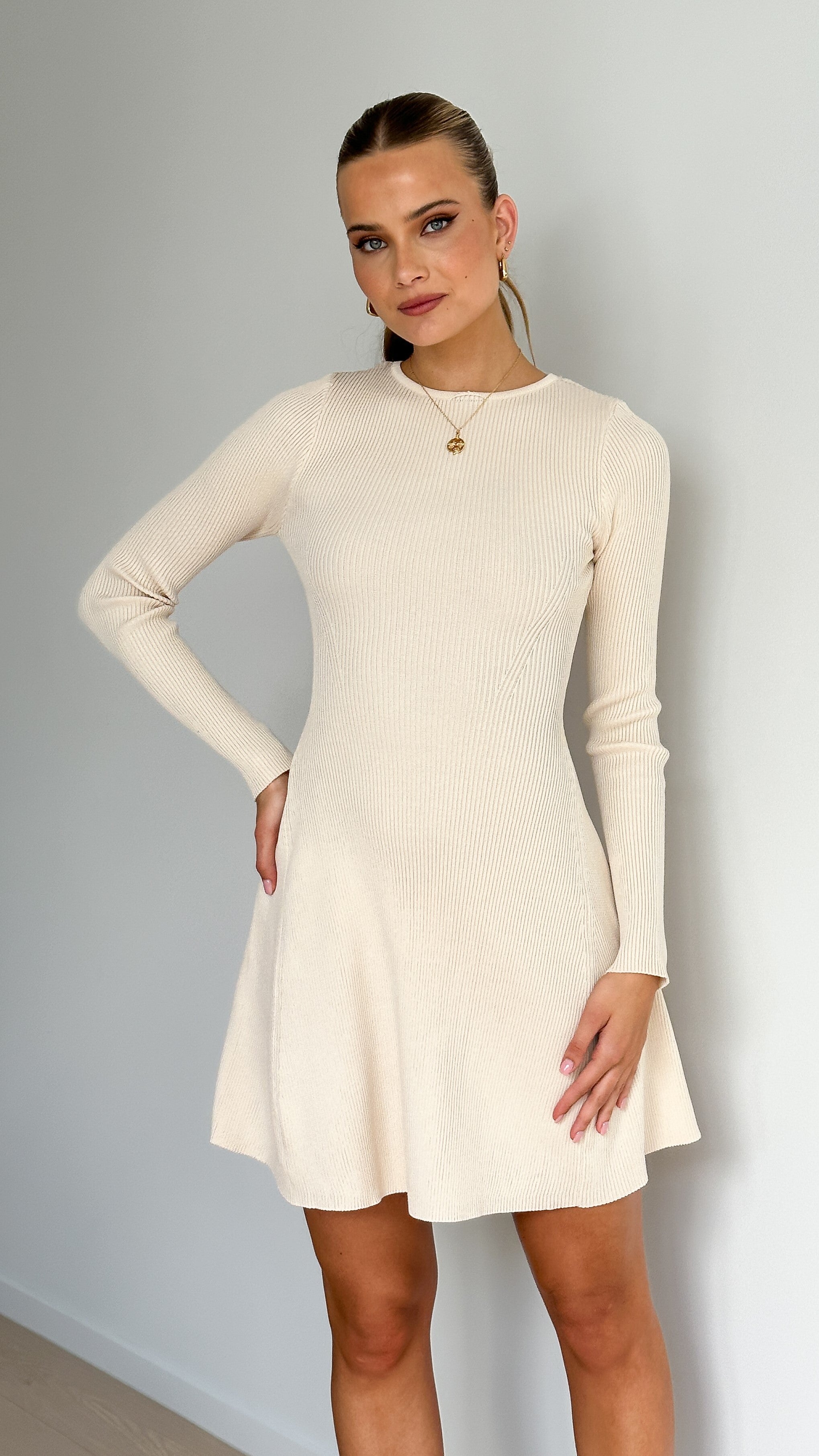 Amity Mini Dress - Cream - Billy J