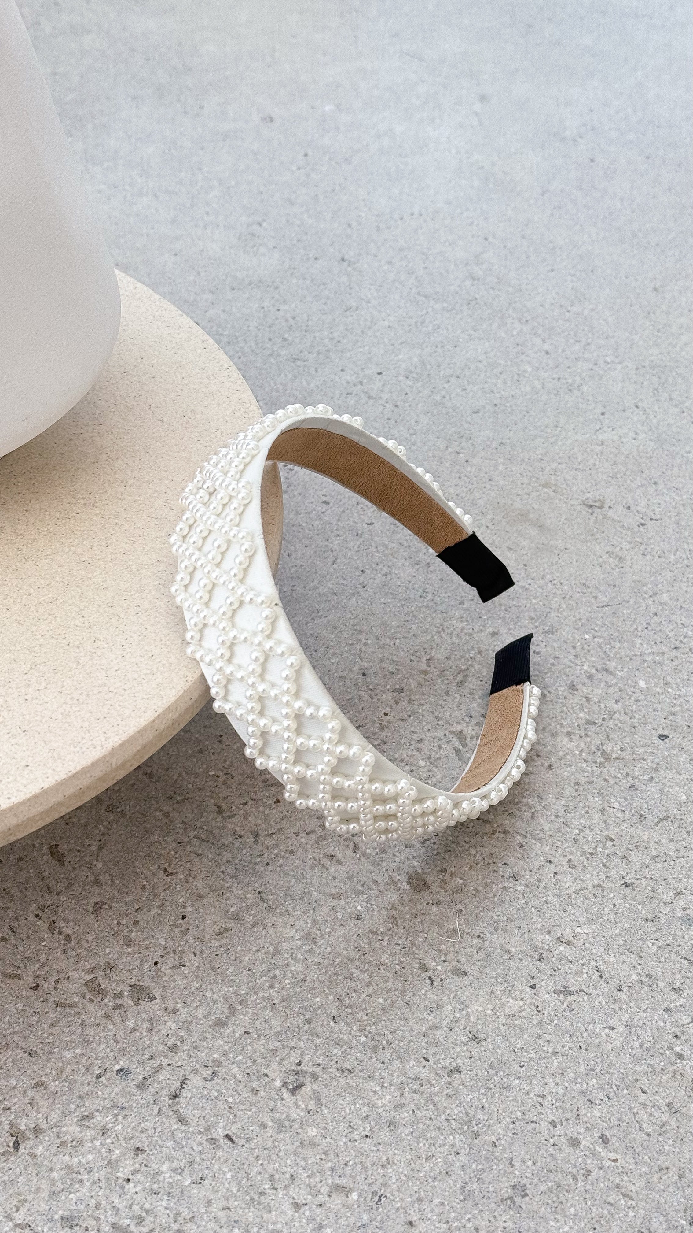 Angela Headband - White - Billy J
