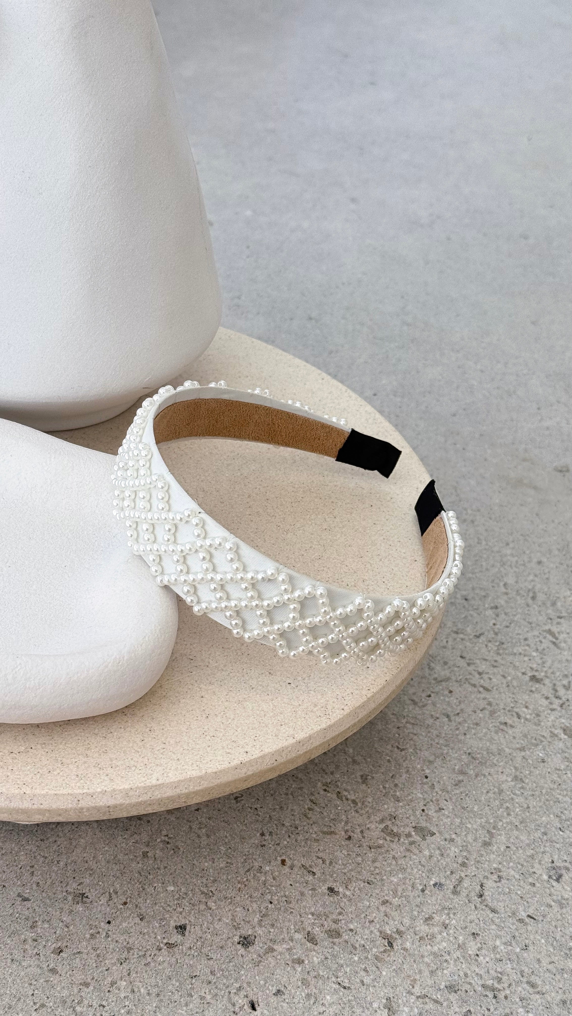 Angela Headband - White - Billy J