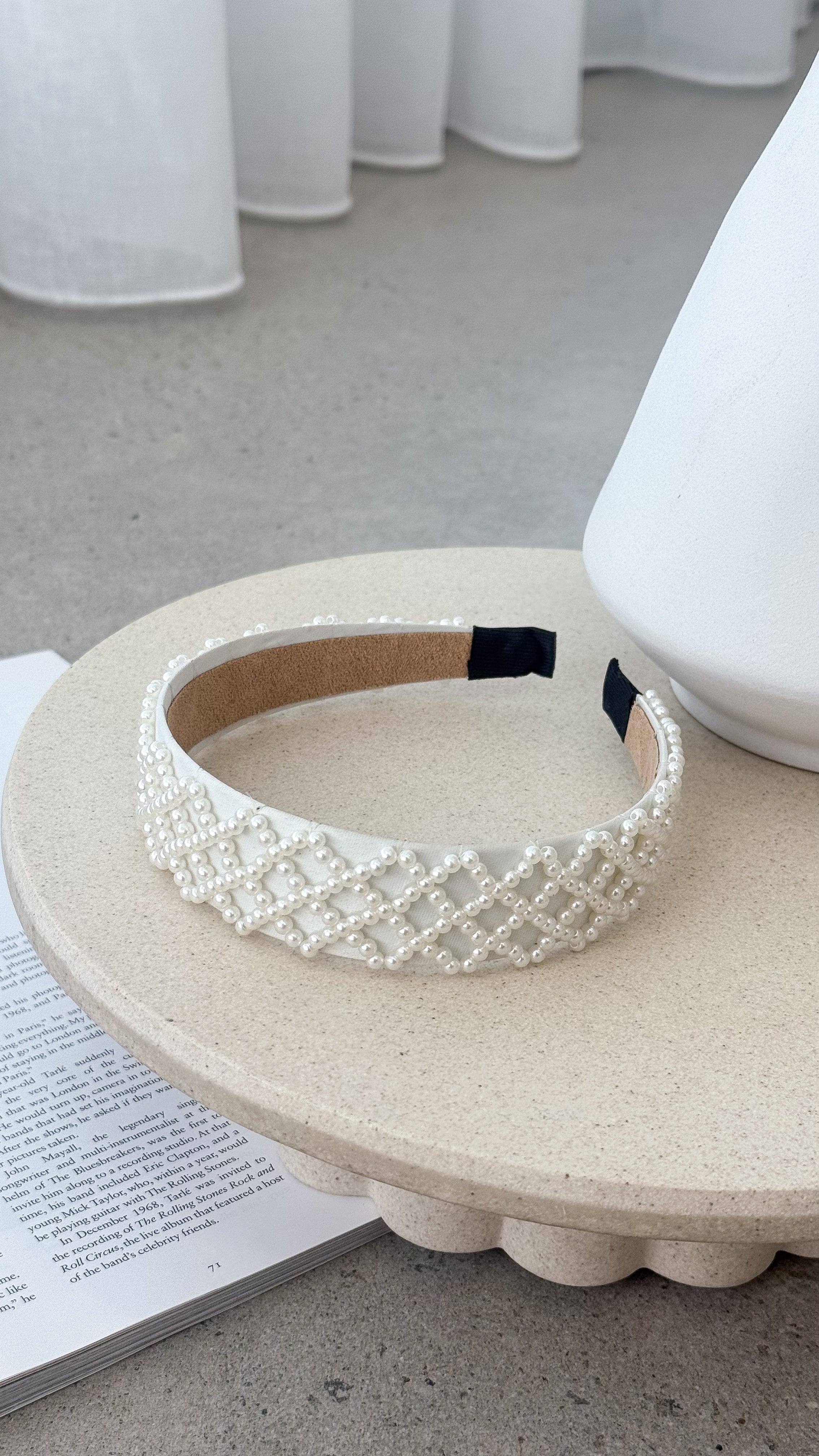 Angela Headband - White - Billy J