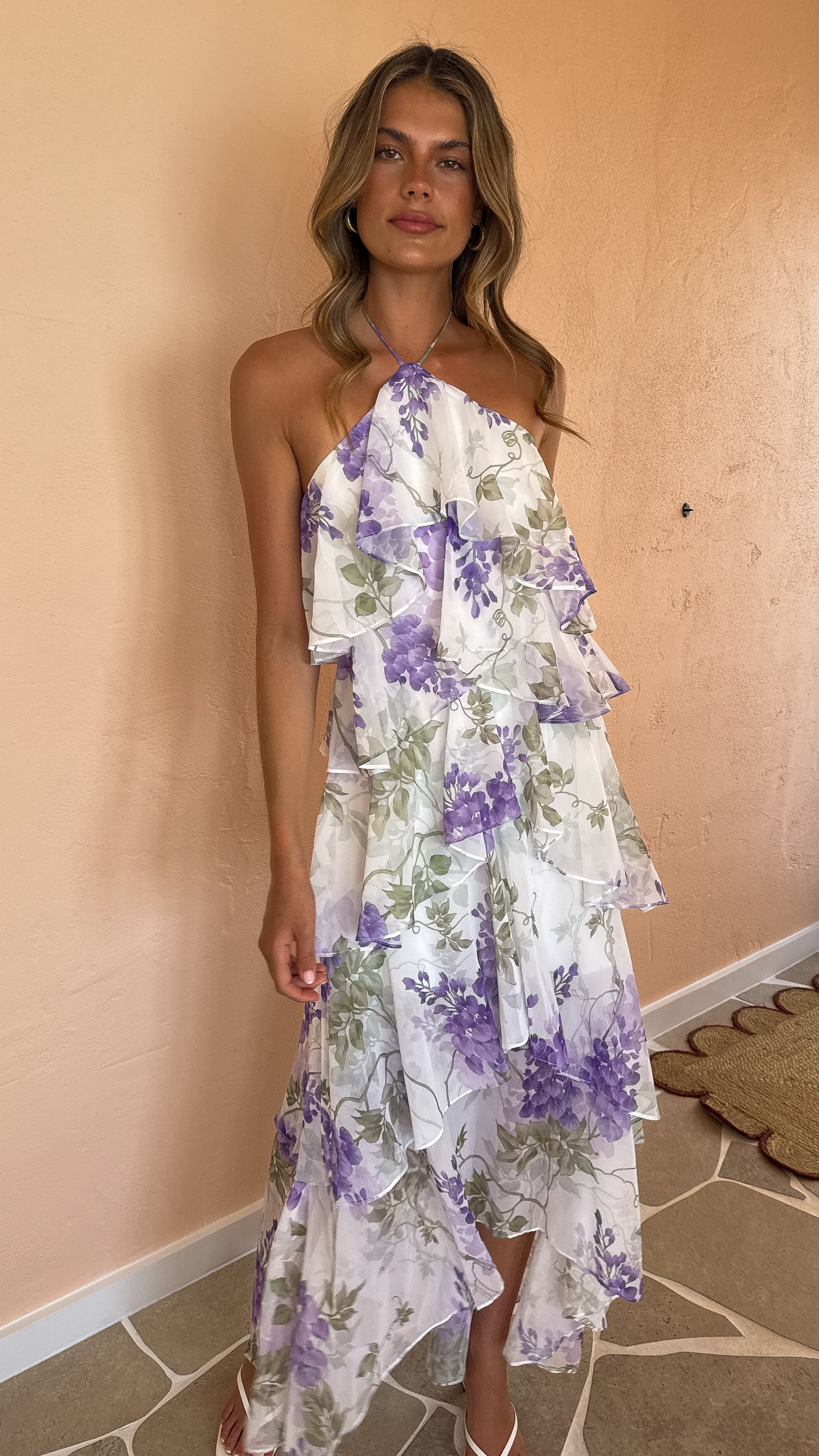 Soho Maxi Dress - Lilac Floral - Billy J