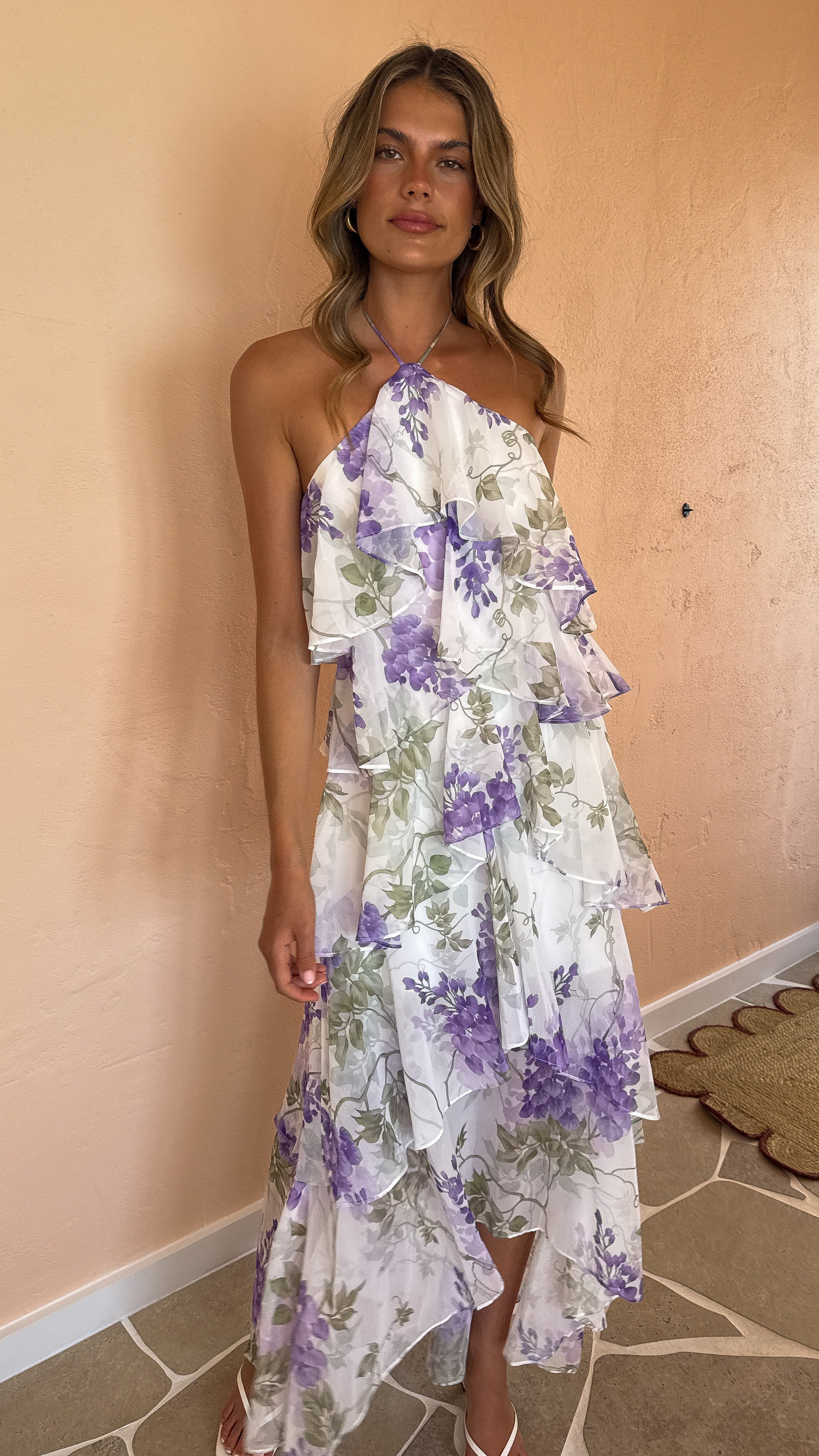 Soho Maxi Dress - Lilac Floral - Billy J
