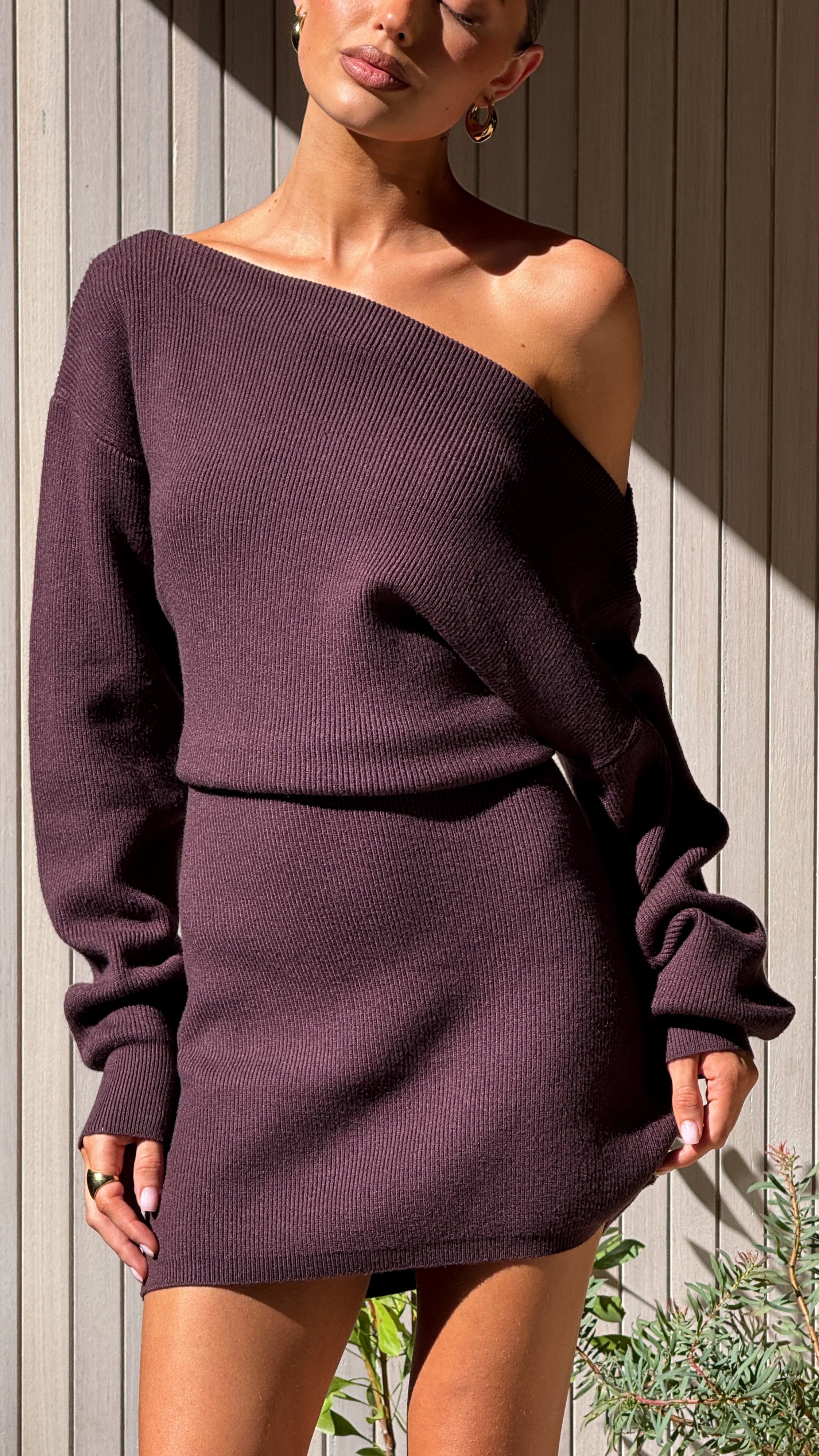 Lena Mini Dress - Chocolate - Billy J