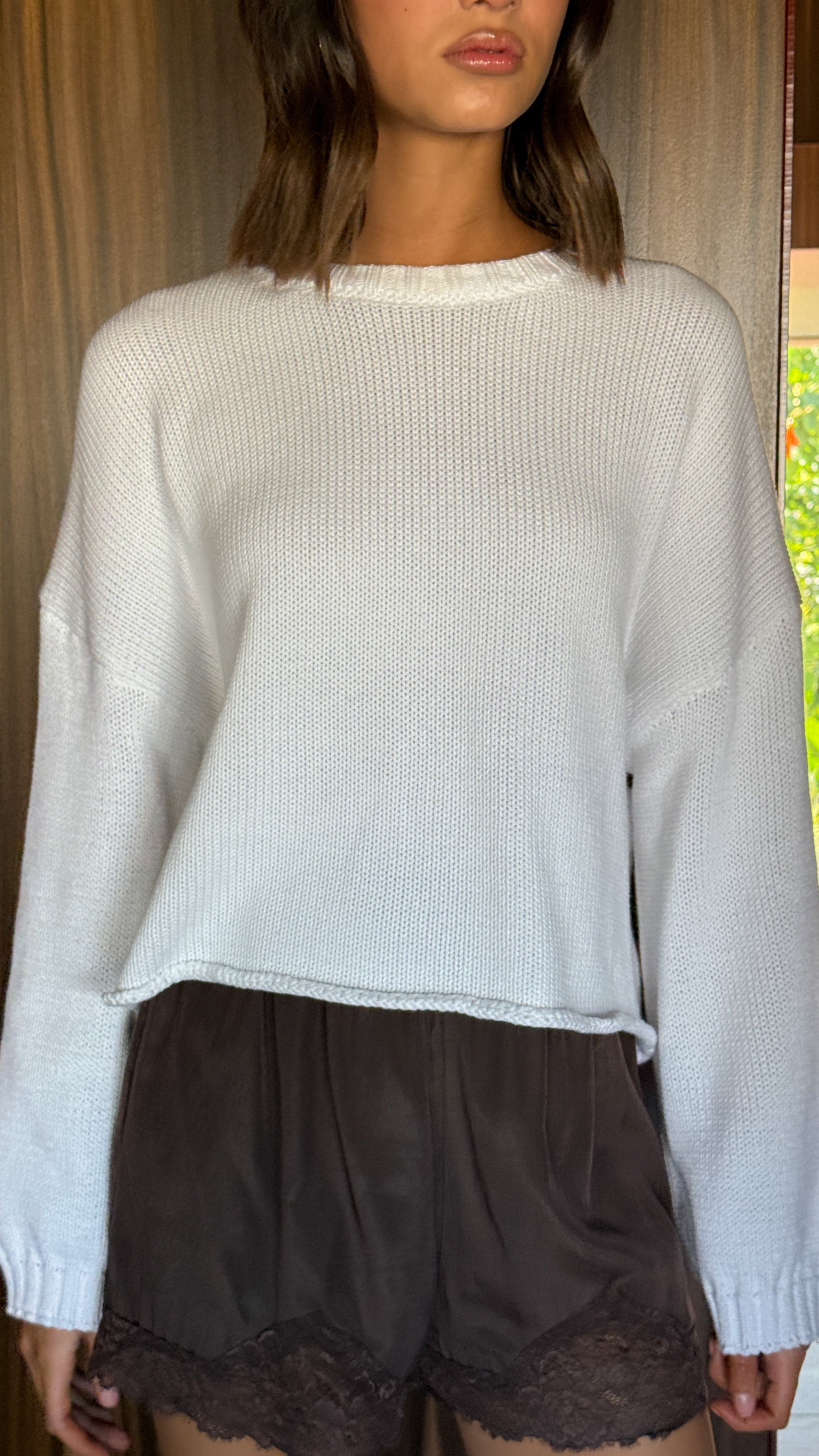 Melbourne Knit Jumper - White - Billy J
