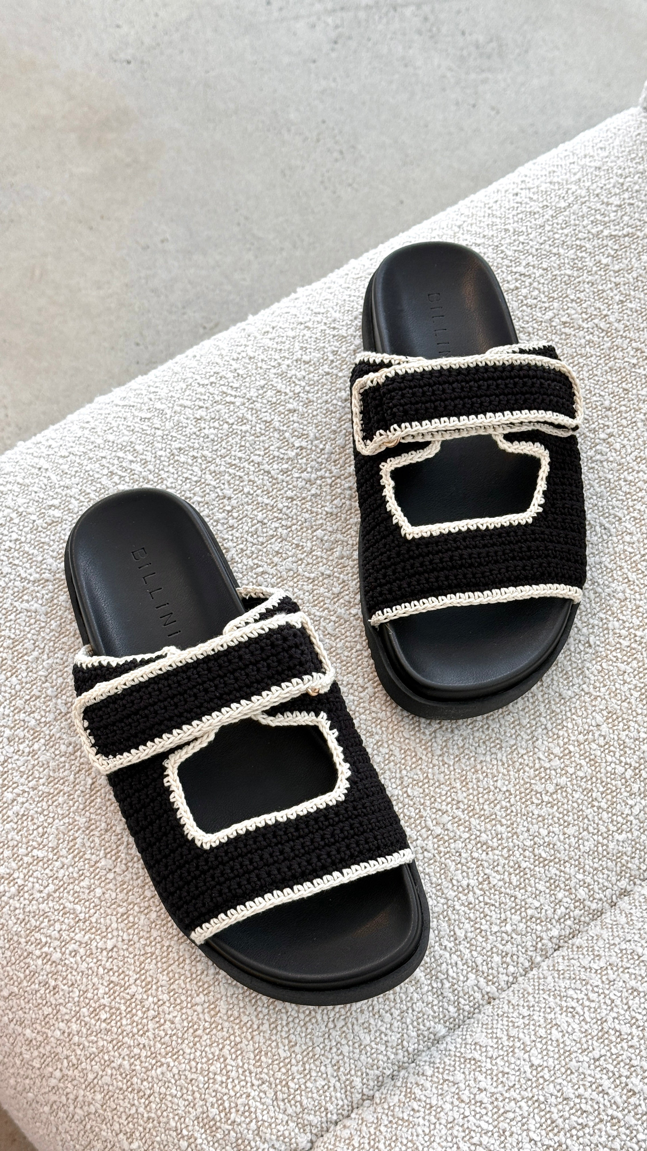 Abbot Sandals - Black / White Contrast - Billy J