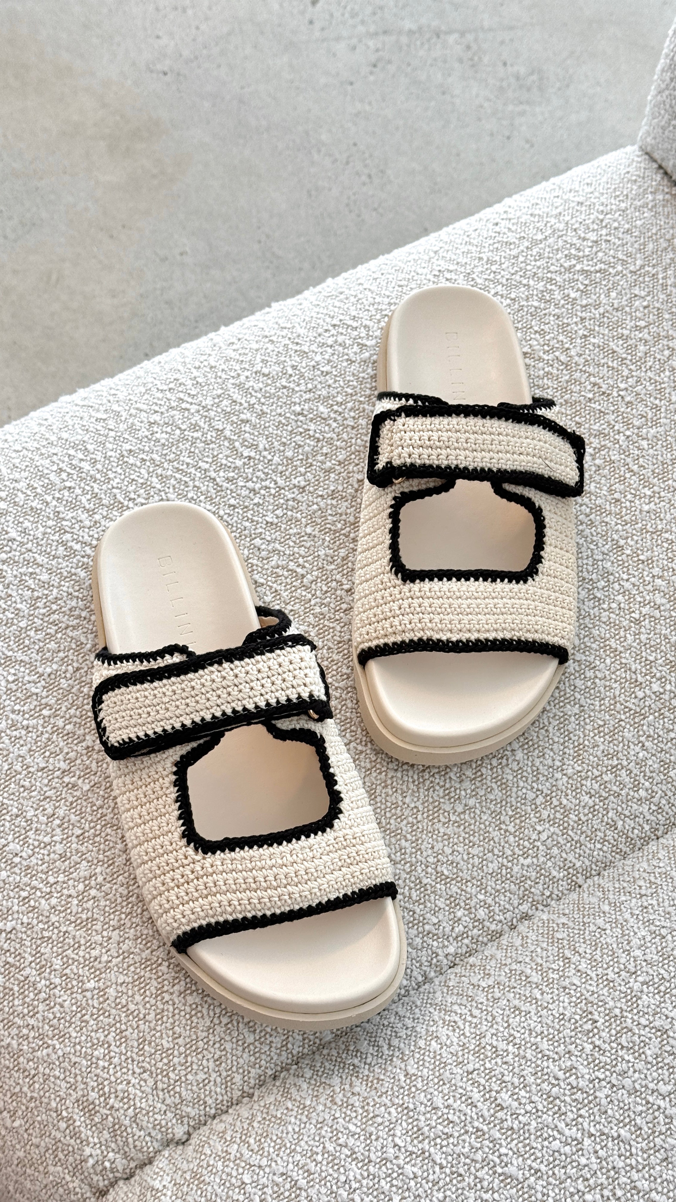 Abbot Sandals - White / Black Contrast - Billy J