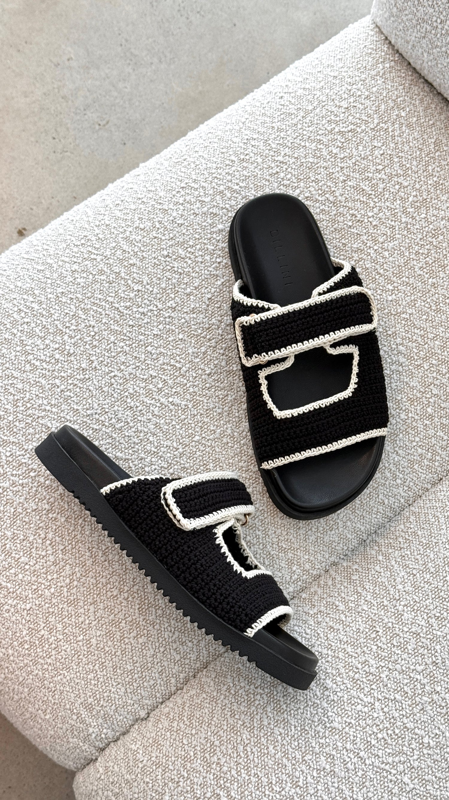 Abbot Sandals - Black / White Contrast - Billy J