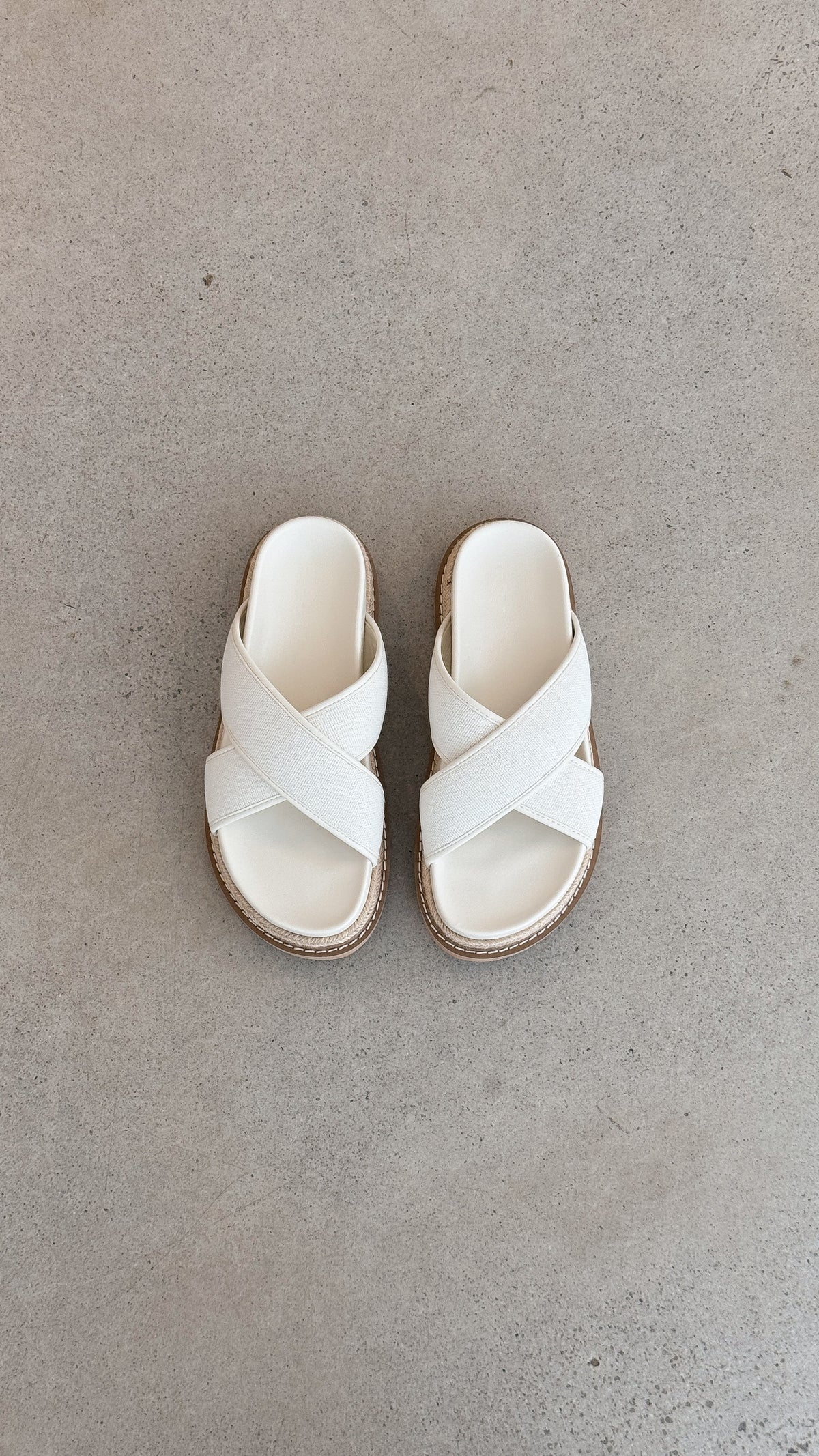 Aysha Slides - Cream Linen - Billy J