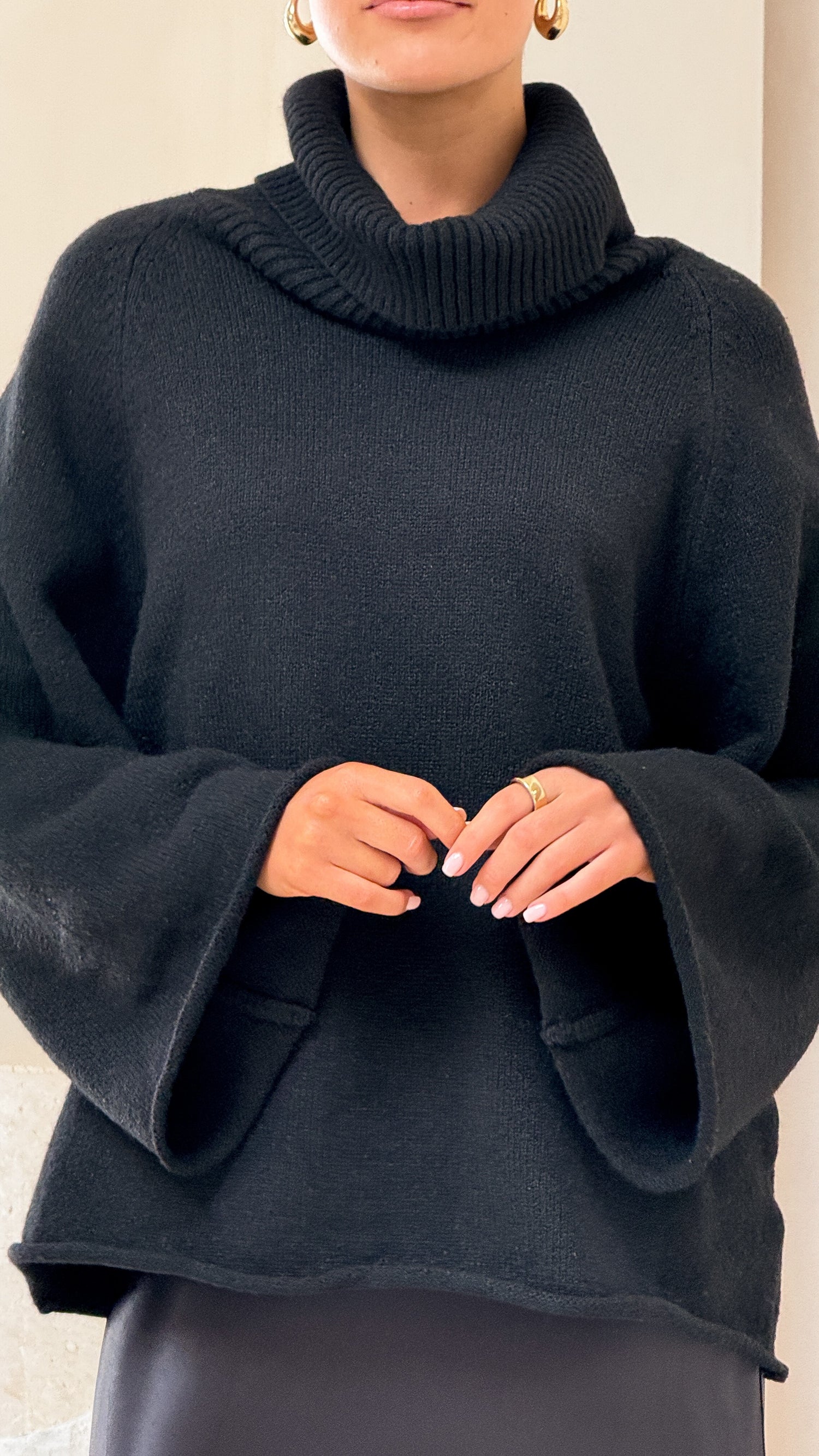 Jacques Knitted Jumper - Black - Billy J