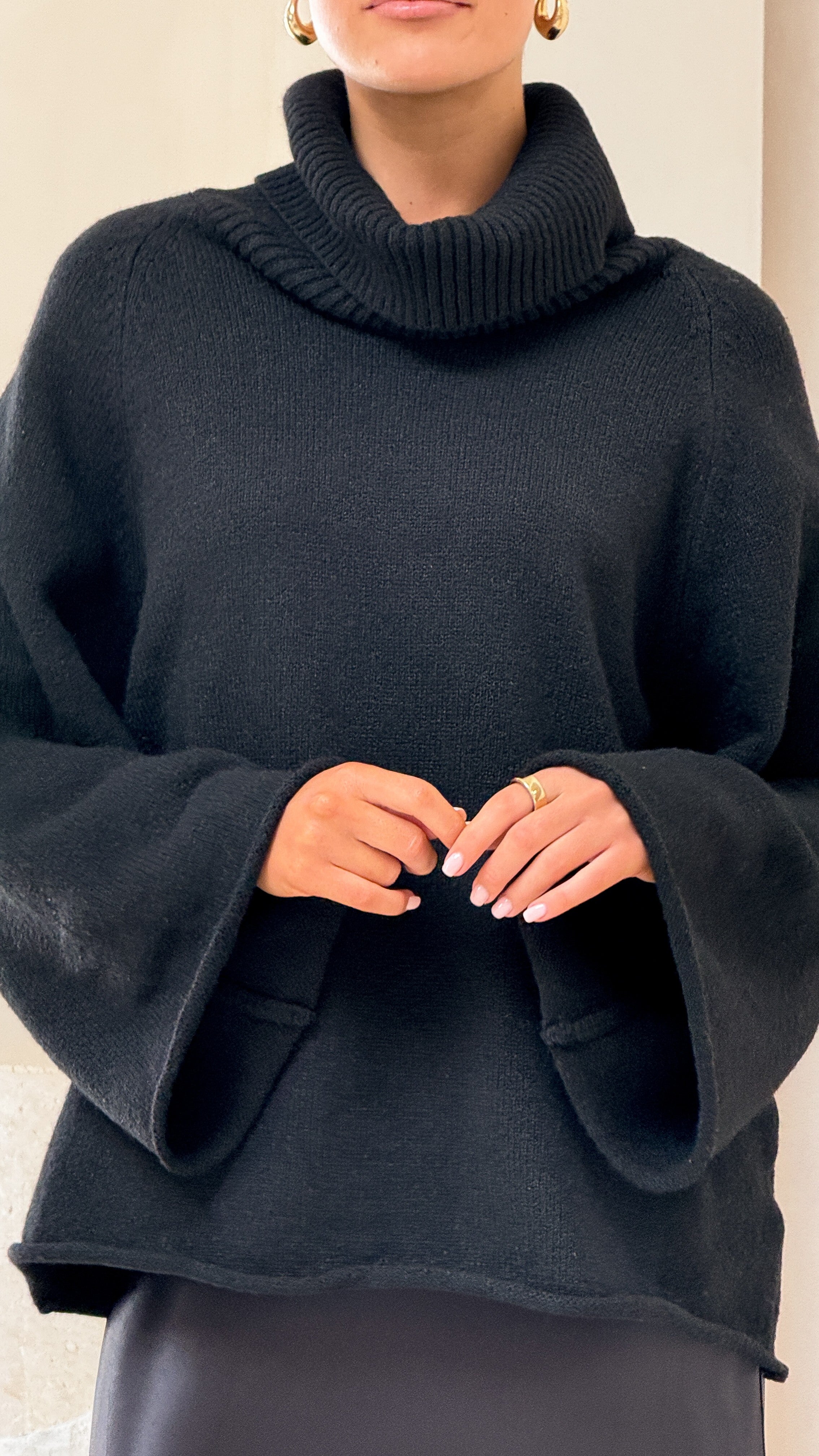 Jacques Knitted Jumper - Black - Billy J