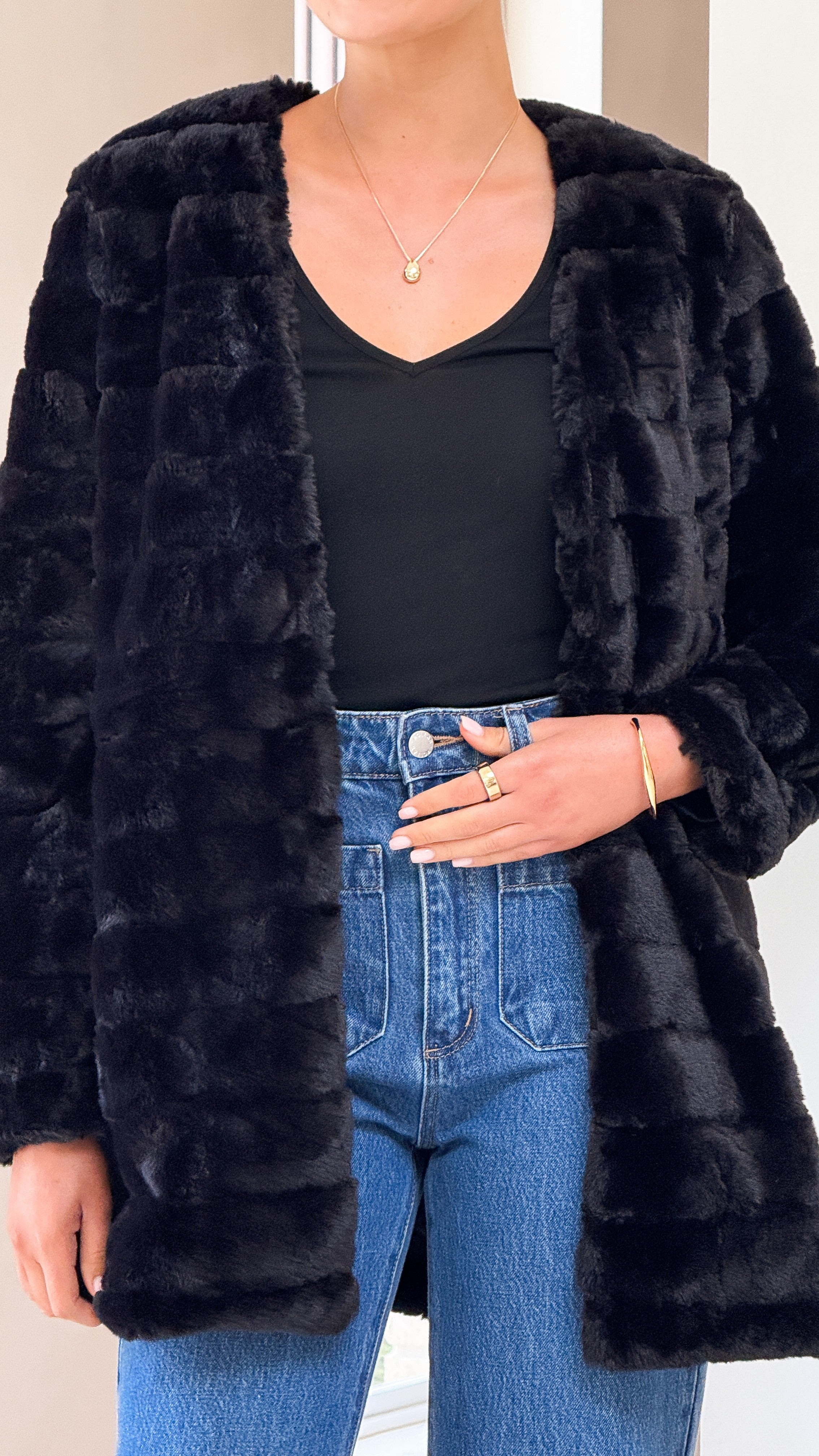 Tully Longline Jacket - Black - Billy J