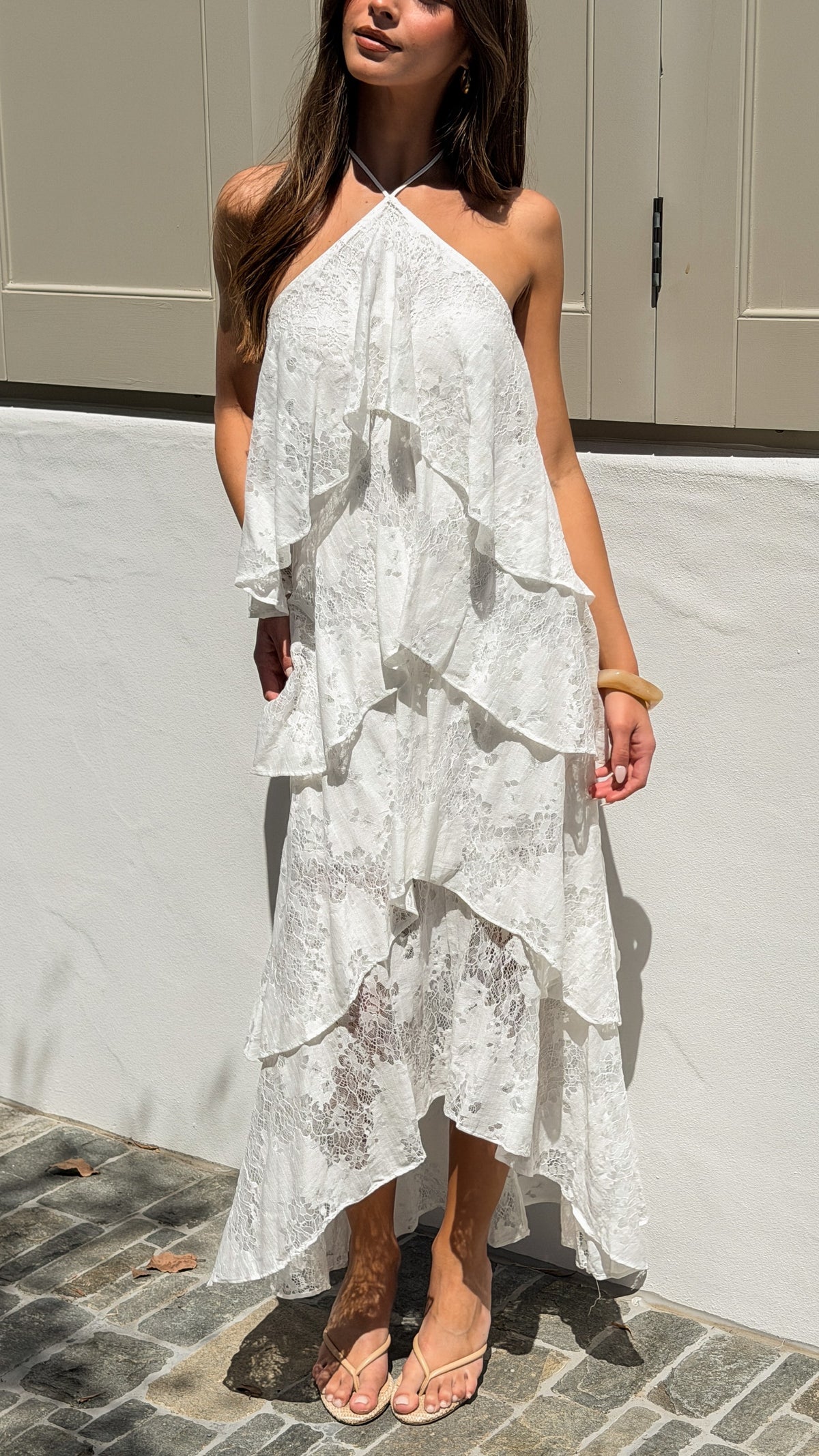 Sora Maxi Dress - White Lace - Billy J