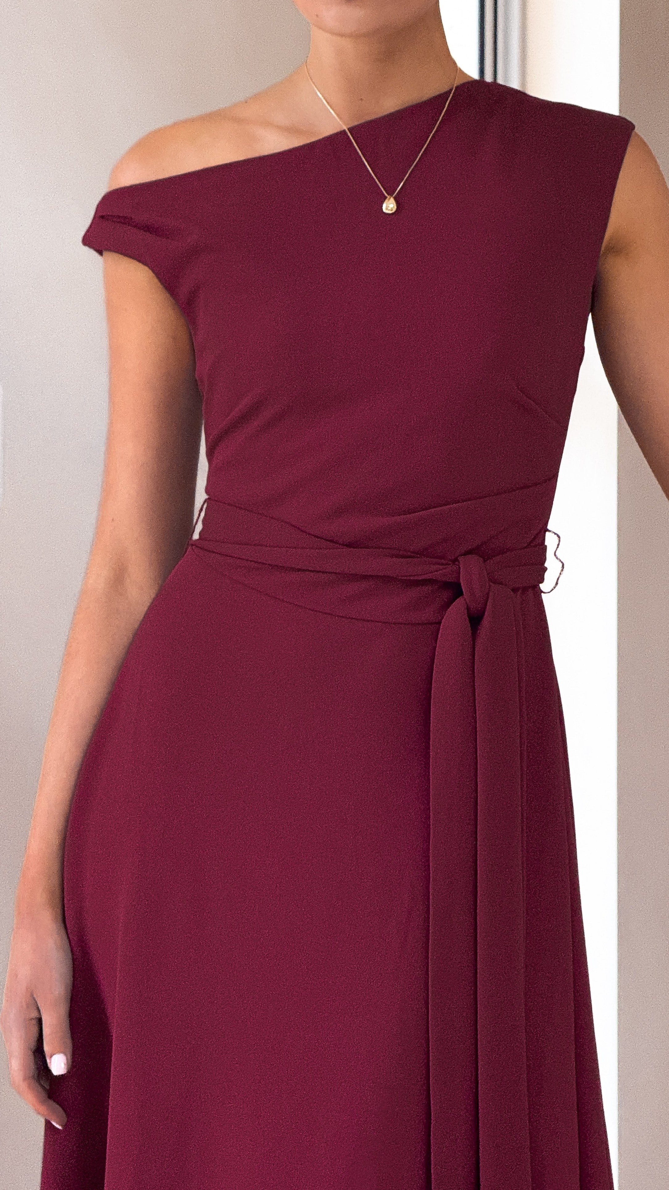 Gemma Maxi Dress - Burgundy - Billy J