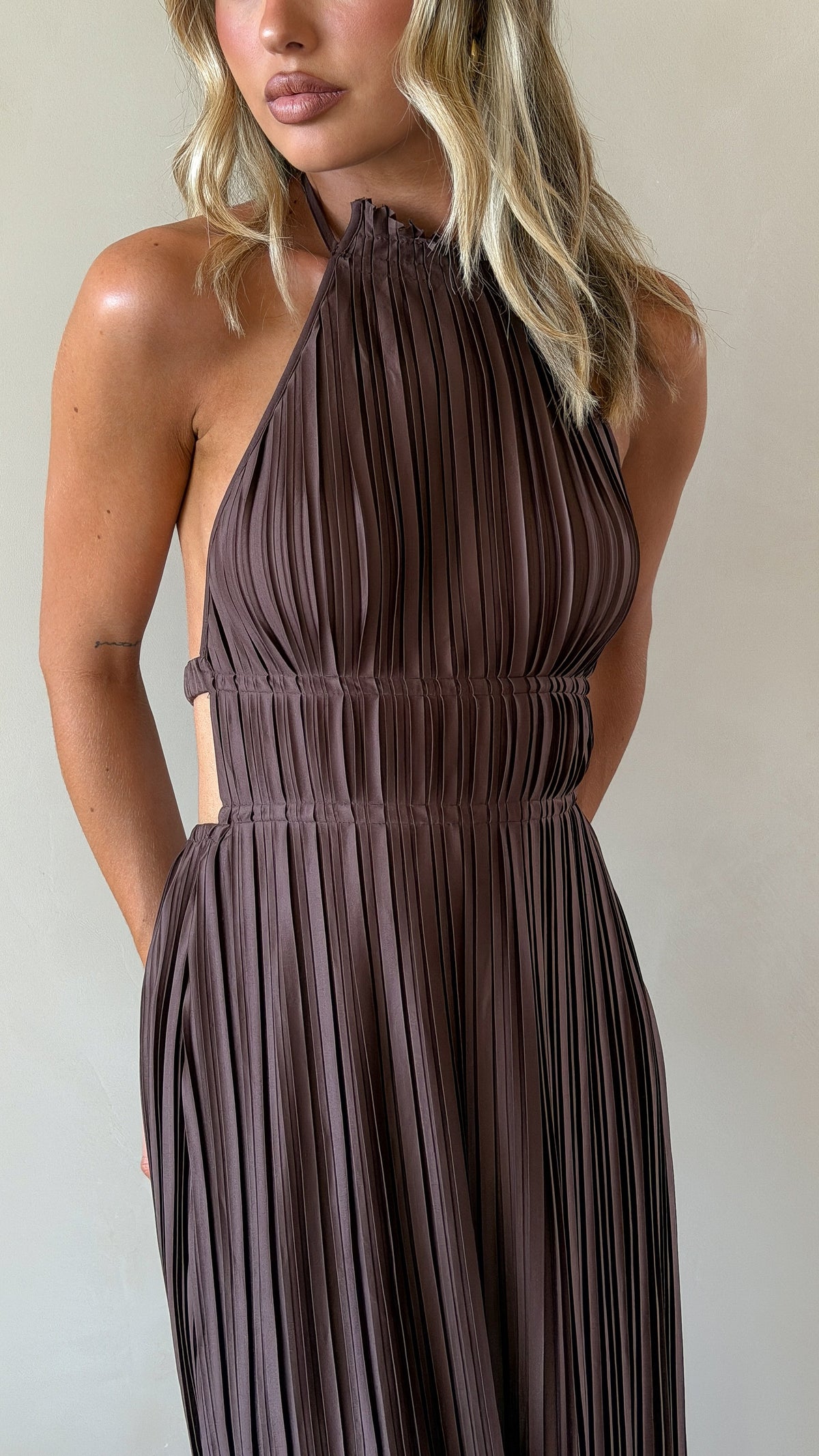 Frances Maxi Dress - Chocolate - Billy J