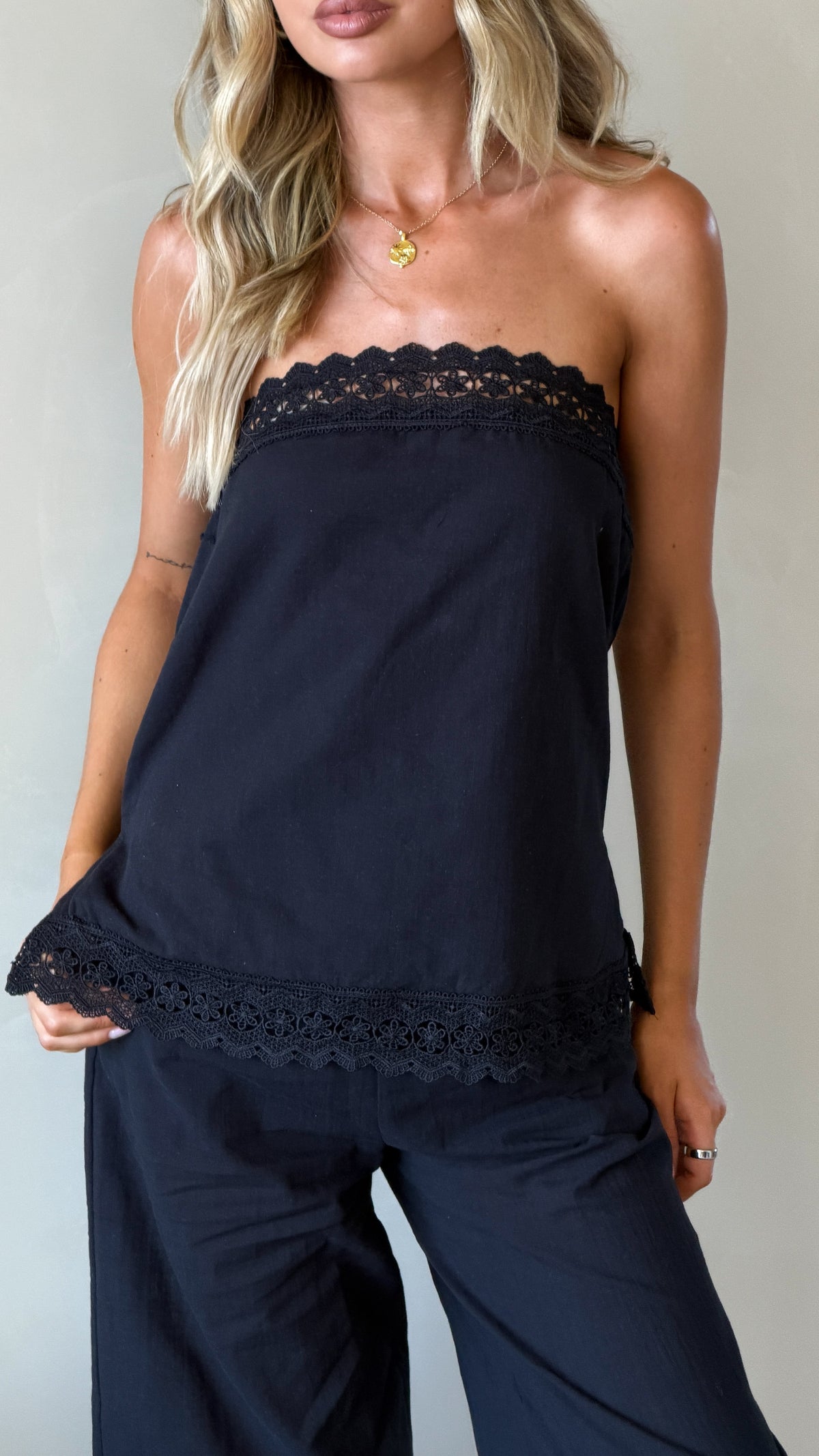 Luna Top and Pants Set - Black - Billy J