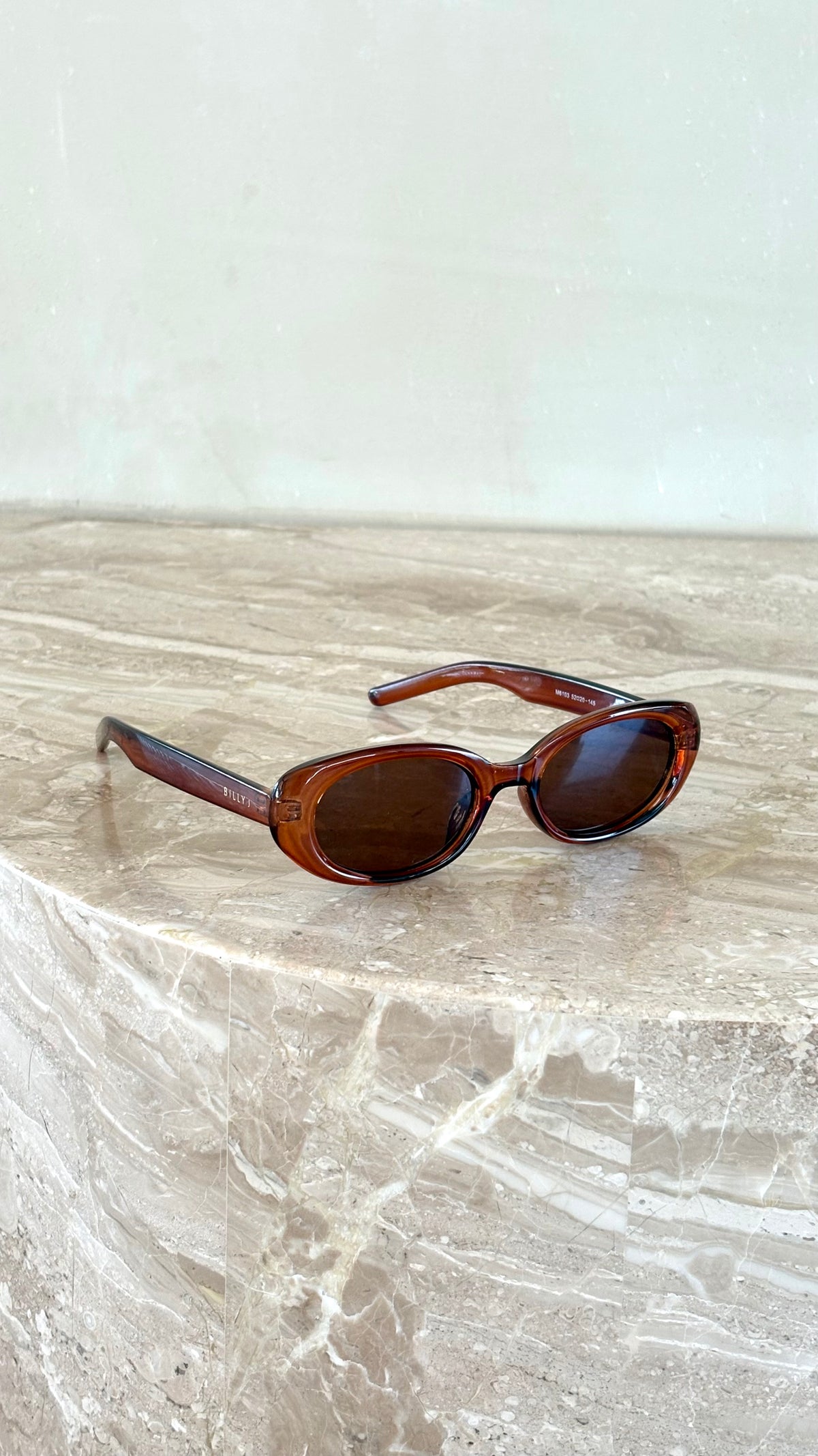 Annalise Oval Sunglasses - Brown