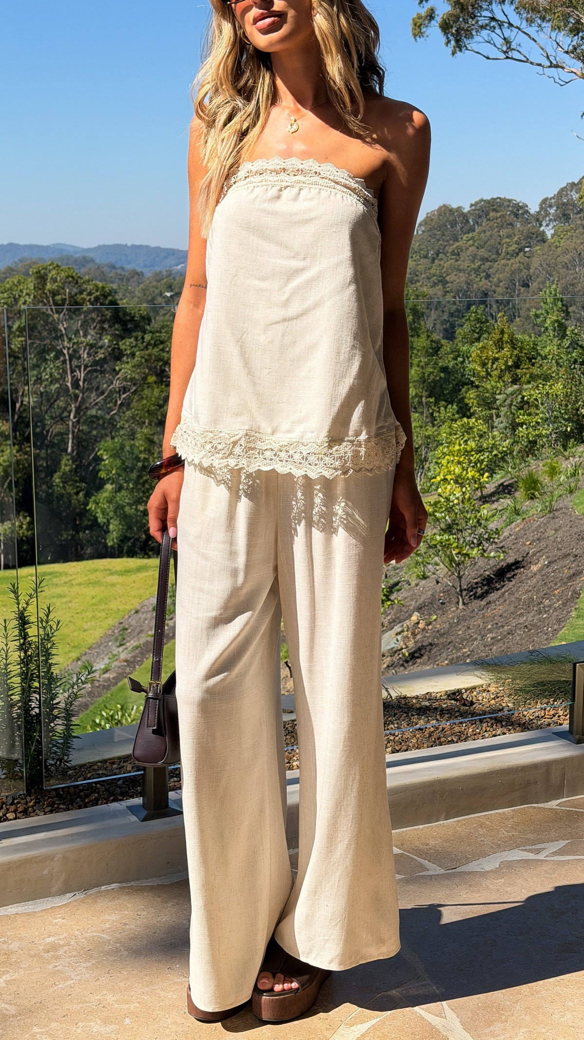Luna Top and Pants Set - Oat - Billy J