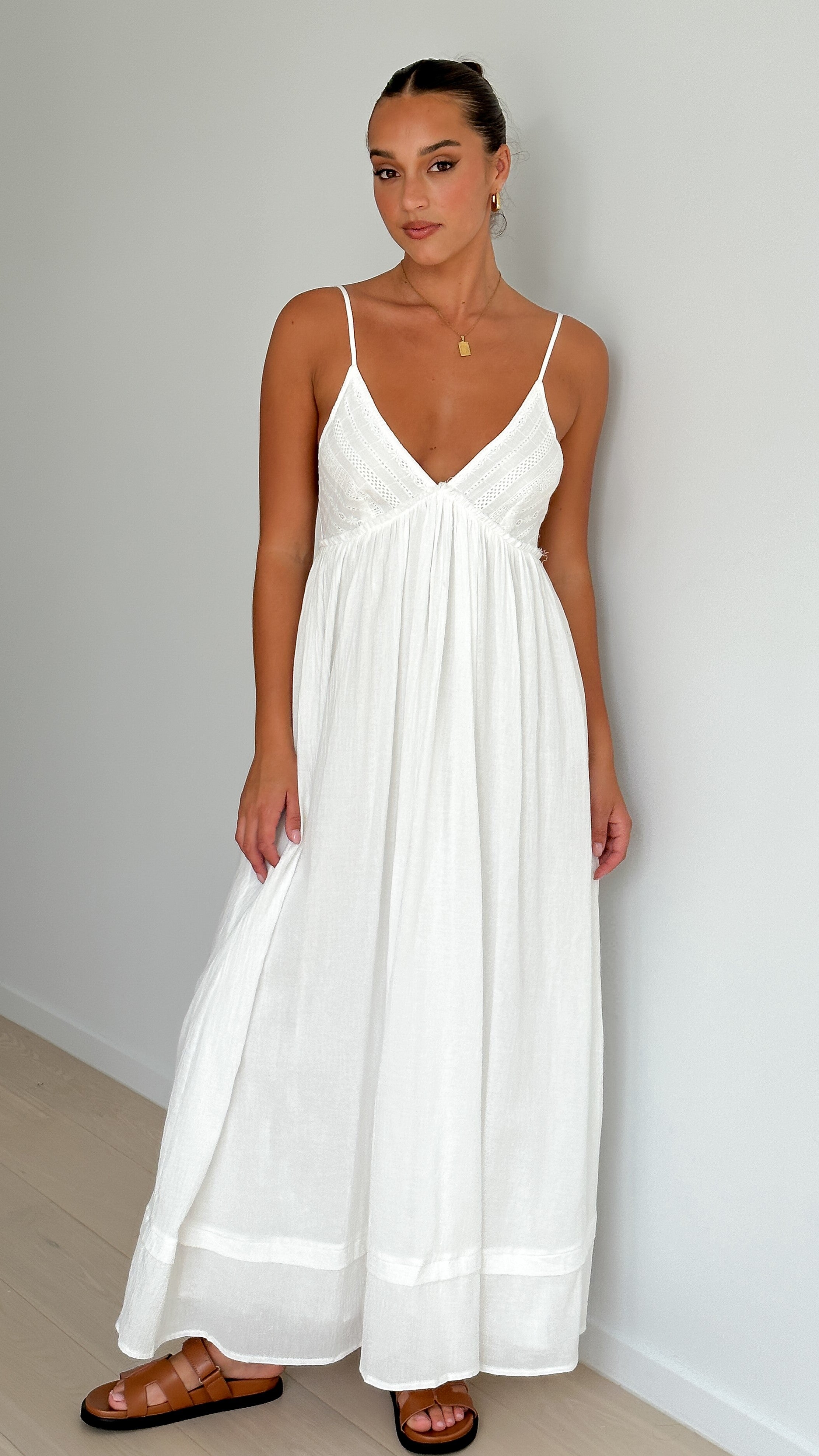 Elouise Maxi Dress - White - Billy J