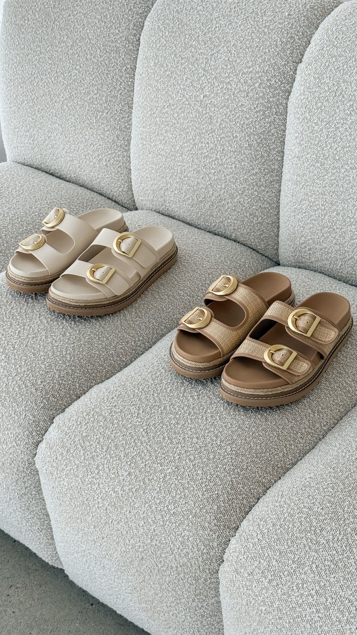 Anora Slide - Natural Raffia - Billy J